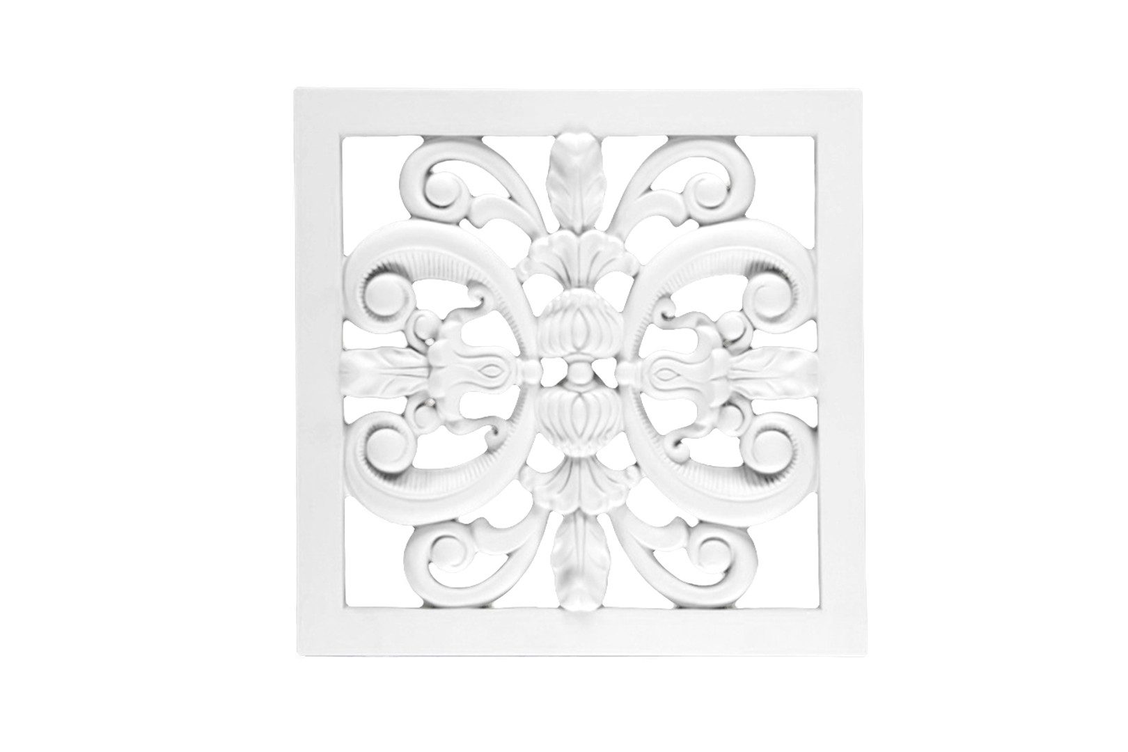 Hexim Wanddekoobjekt FR8332 A (1 Ornament Relief Wand Dekor PU stoßfest 360x360mm)