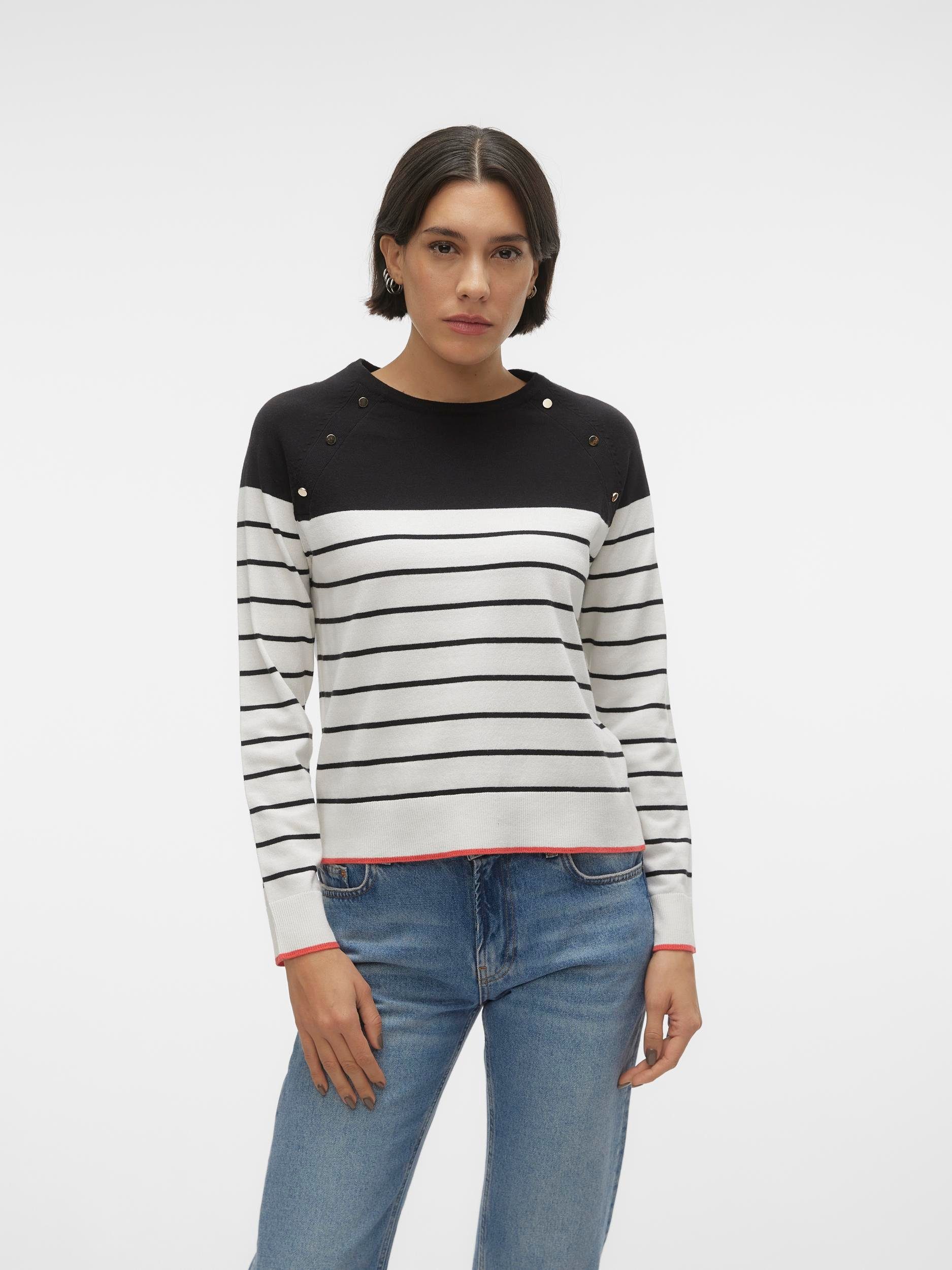 Vero Moda Strickpullover VMALMA LS O-NECK RAGLAN PULLOVER BOO