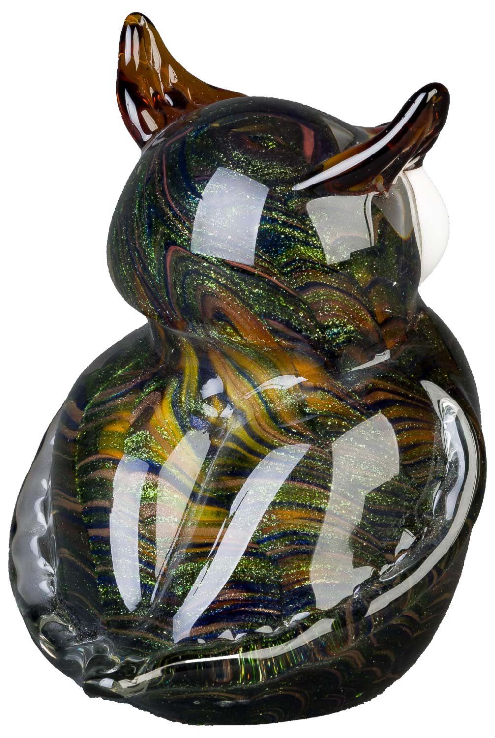 Aubaho Dekofigur Glasfigur Figur im Antik-Stil Glasskulptur Skulptur Glas Eule Murano 