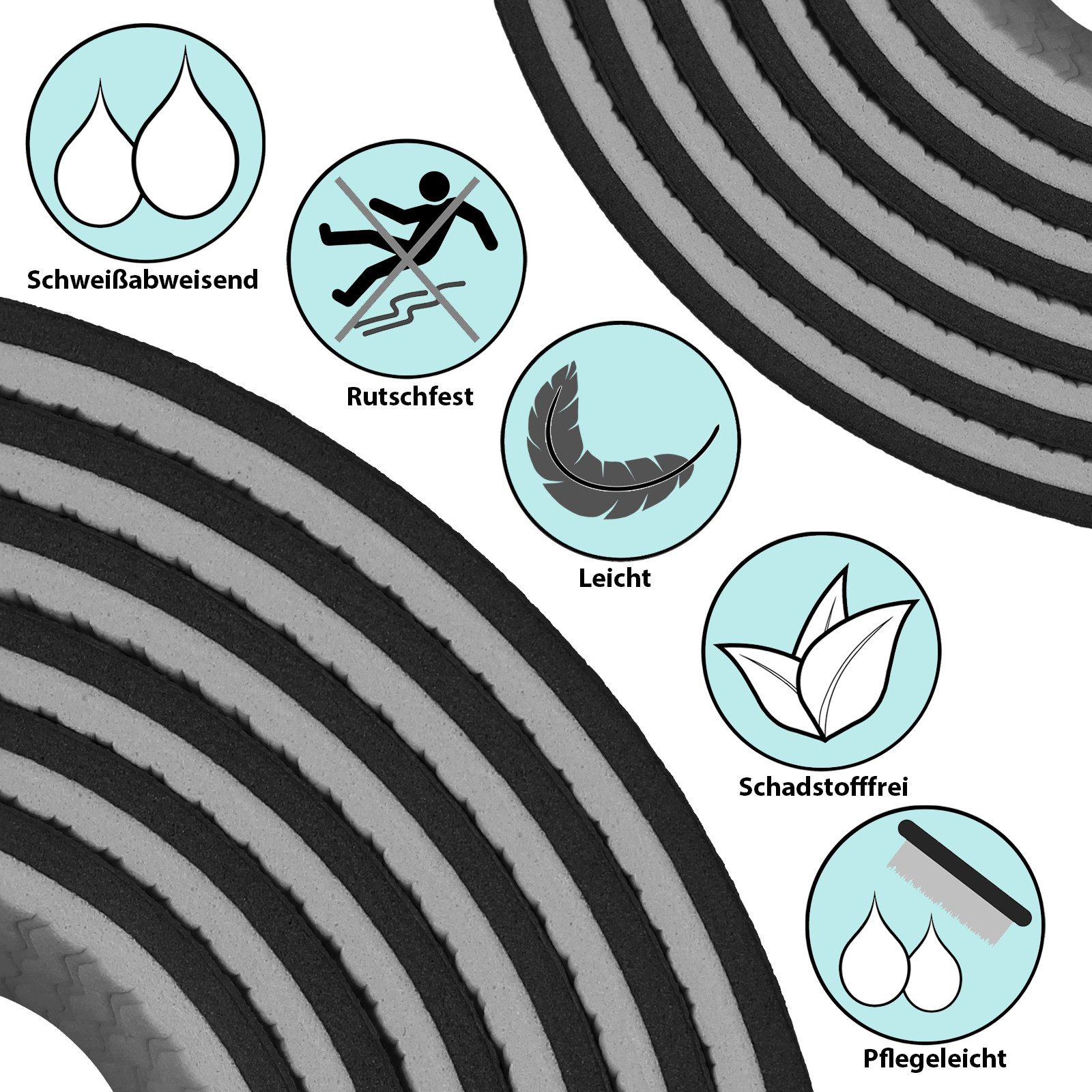 ALPIDEX Yogamatte ALPIDEX Yogamatte TPE in zwei Größen