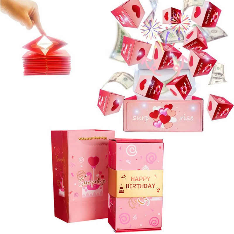 MAGICSHE Geschenkbox Neuheit Weihnachten Explosion Überraschung Geschenk-Box (6 St)
