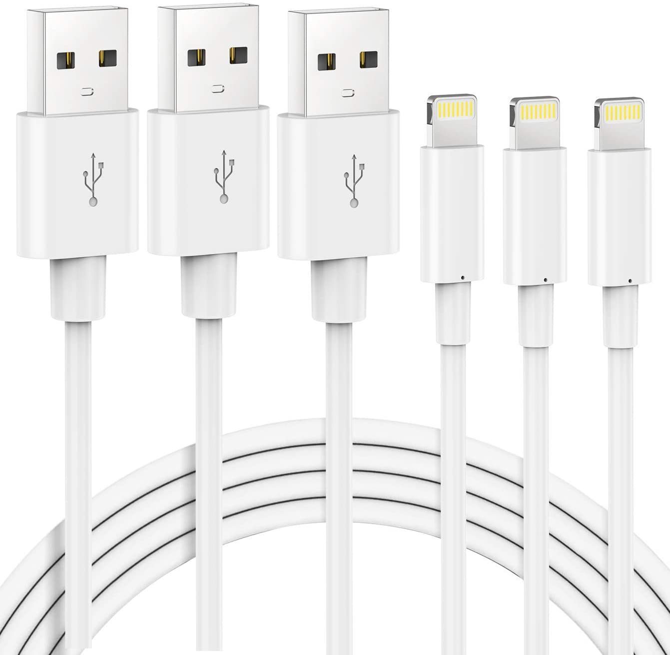 GlobaLink Smartphone-Kabel, Lightning, USB Typ A, (100 cm), GlobaLink  Lightning Kabel [MFi Zertifiziert] iPhone Ladekabel 3 Stück Kompatibel für  iPhone12, iPhone 11, iPhone X/XS/XS MAX/XR, iPhone 8/8P/7/7P, iPhone  6/6S/5S SE, iPad -