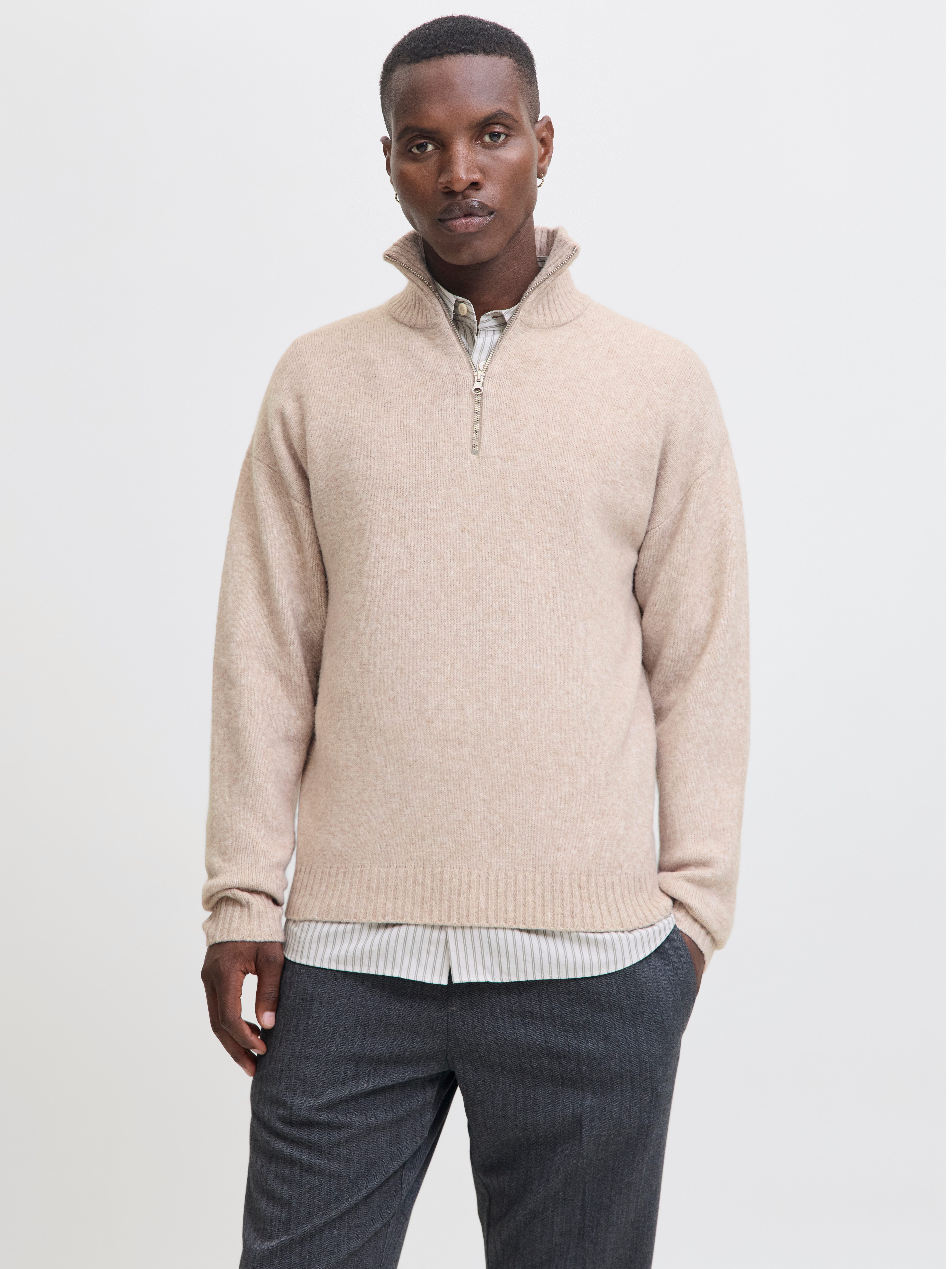Jack & Jones Troyer JJESOHO OLLIE KNIT HALF ZIP SN günstig online kaufen