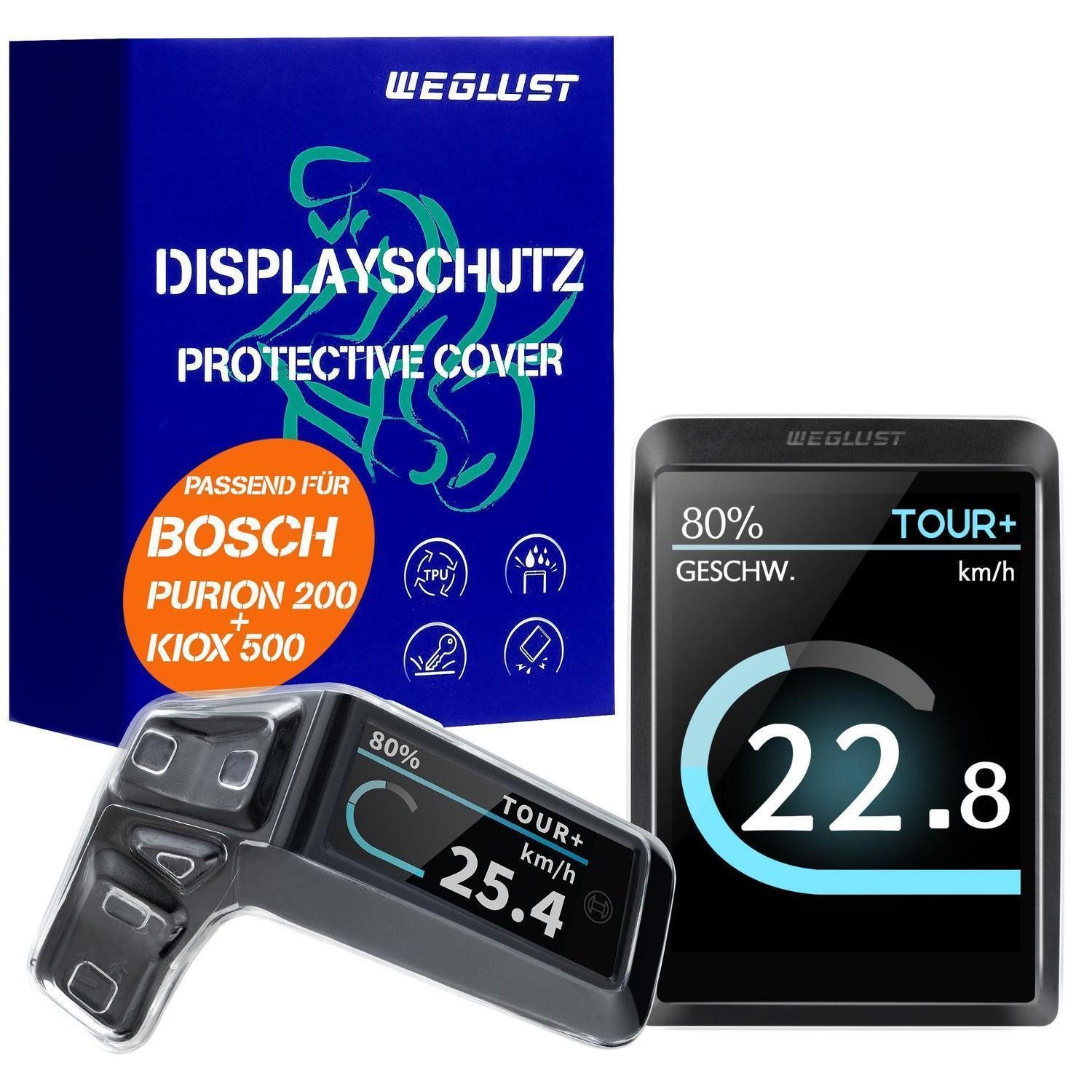 LuxusKollektion Displayschutzfolie E-Bike Display Schutzhülle Purion 200/Kiox 500, 1 Stück