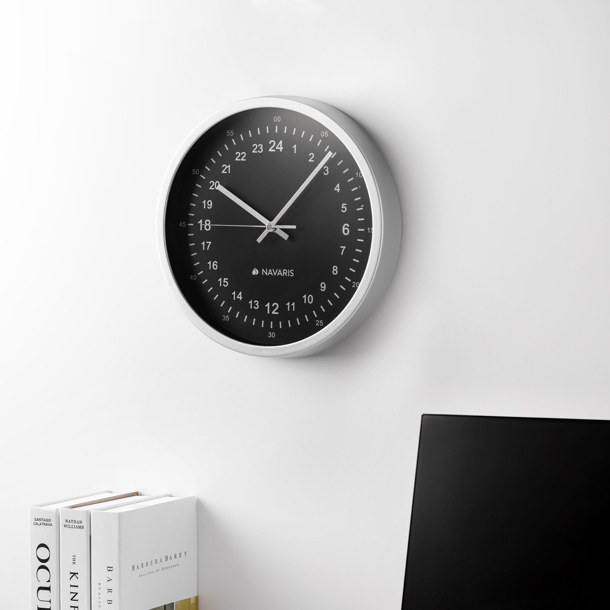 Navaris Wanduhr 24h Wanduhr - Analog günstig online kaufen