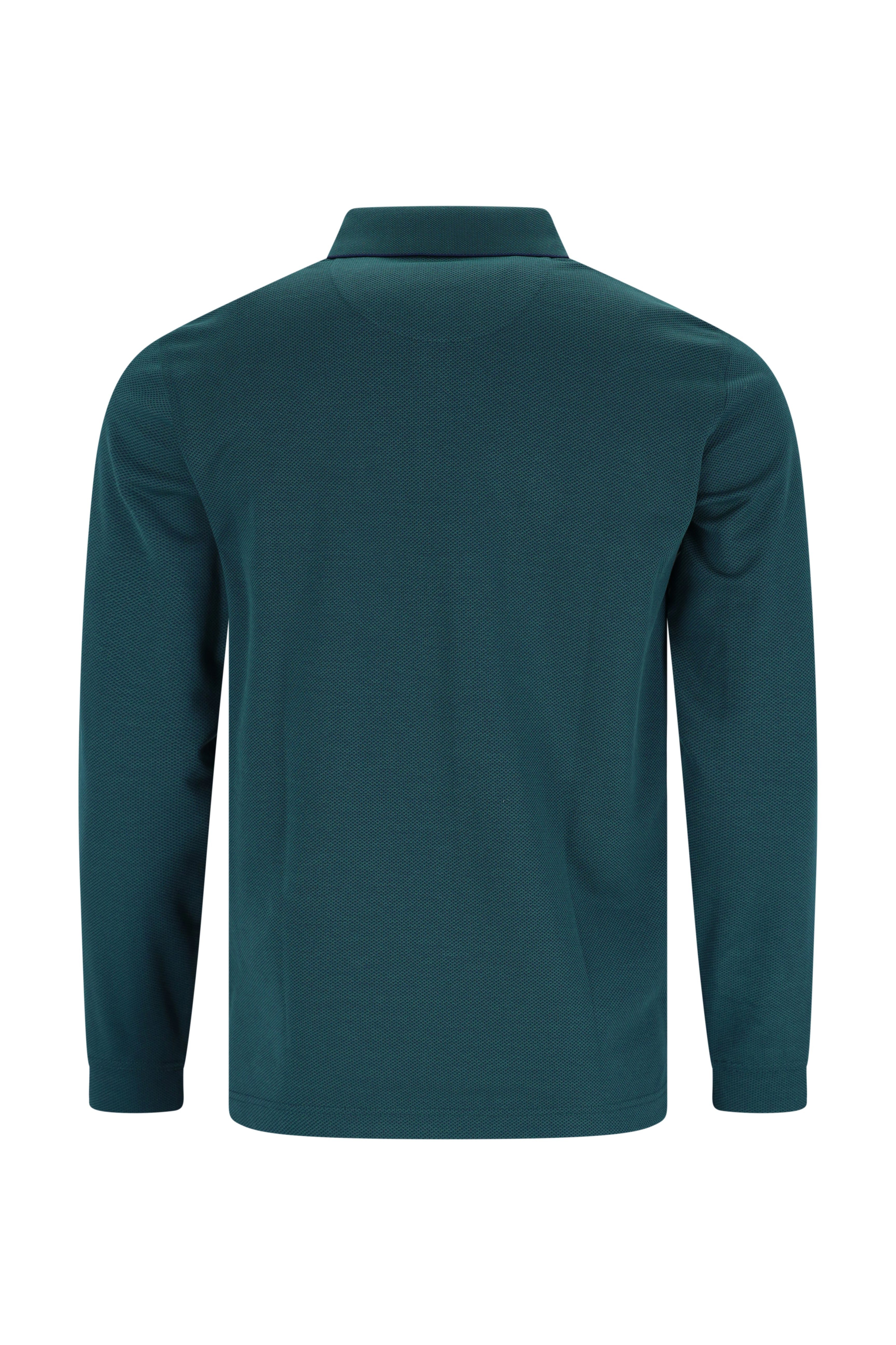 Langarm-Poloshirt Strukturiertes Softknit-Polo