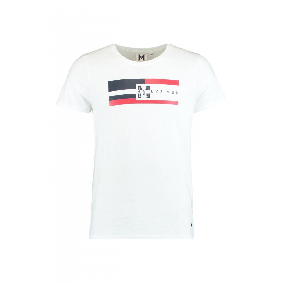 Hailys Men T-Shirt »Marlon weiß gestreift« sportlicher Schnit mit Print