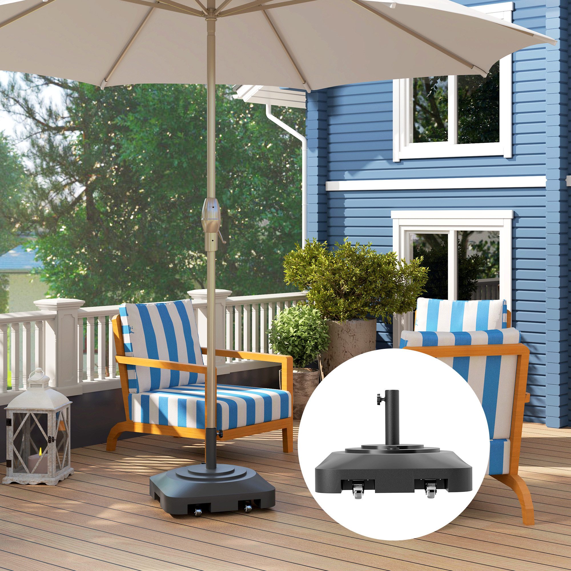 Outsunny Schirmhalter bis 25 kg befüllbar, günstig online kaufen