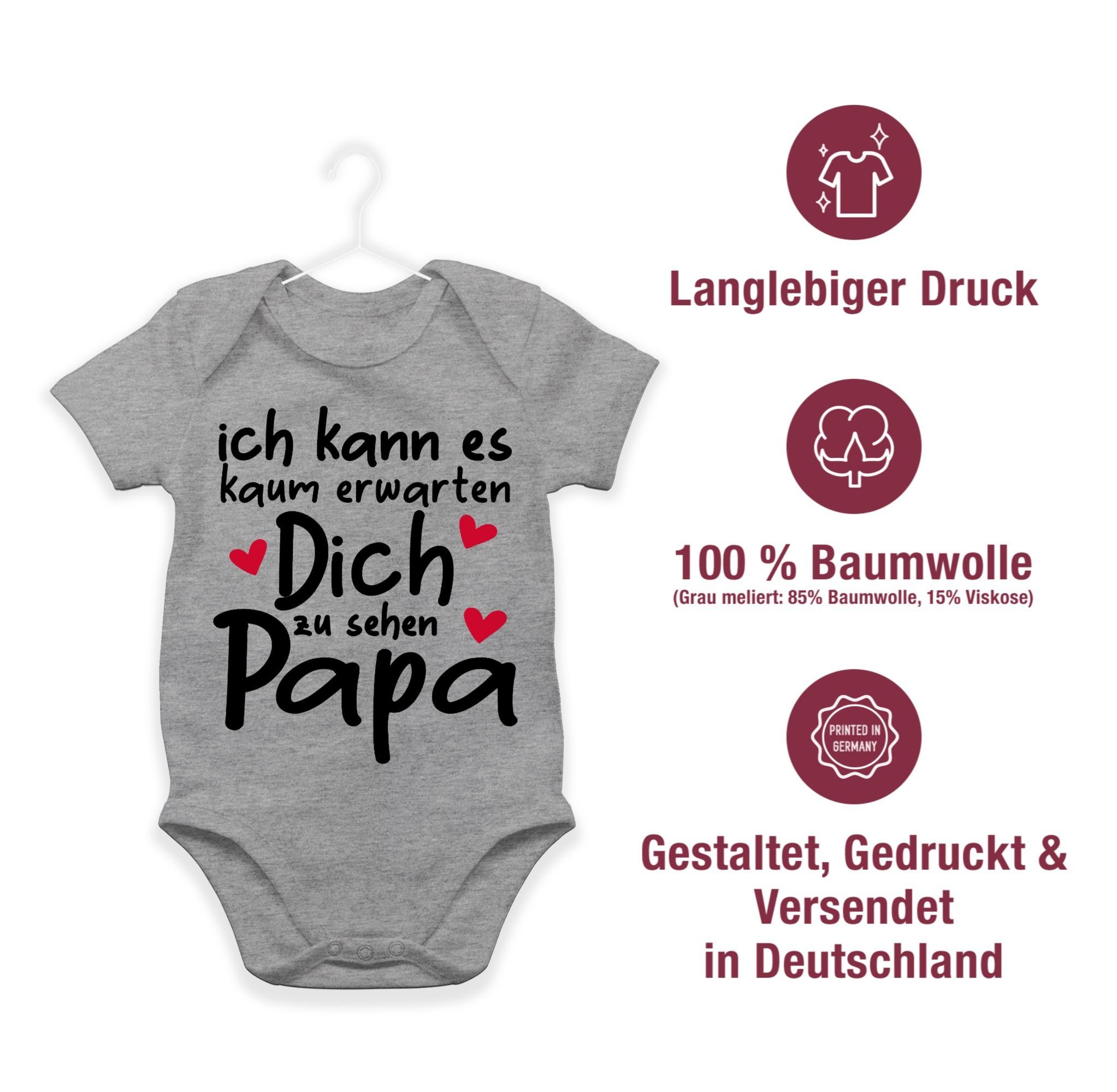 Shirtracer Shirtbody Ich kann es kaum erwarten dich zu sehen Papa Geschenk Vatertag Baby