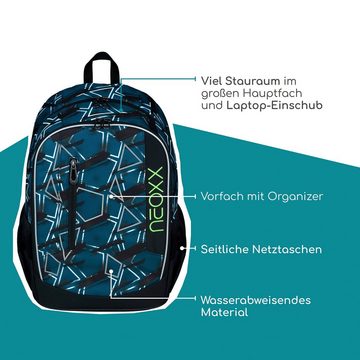 neoxx Schulrucksack Flow, Flash Yourself, teilweise aus recyceltem Material