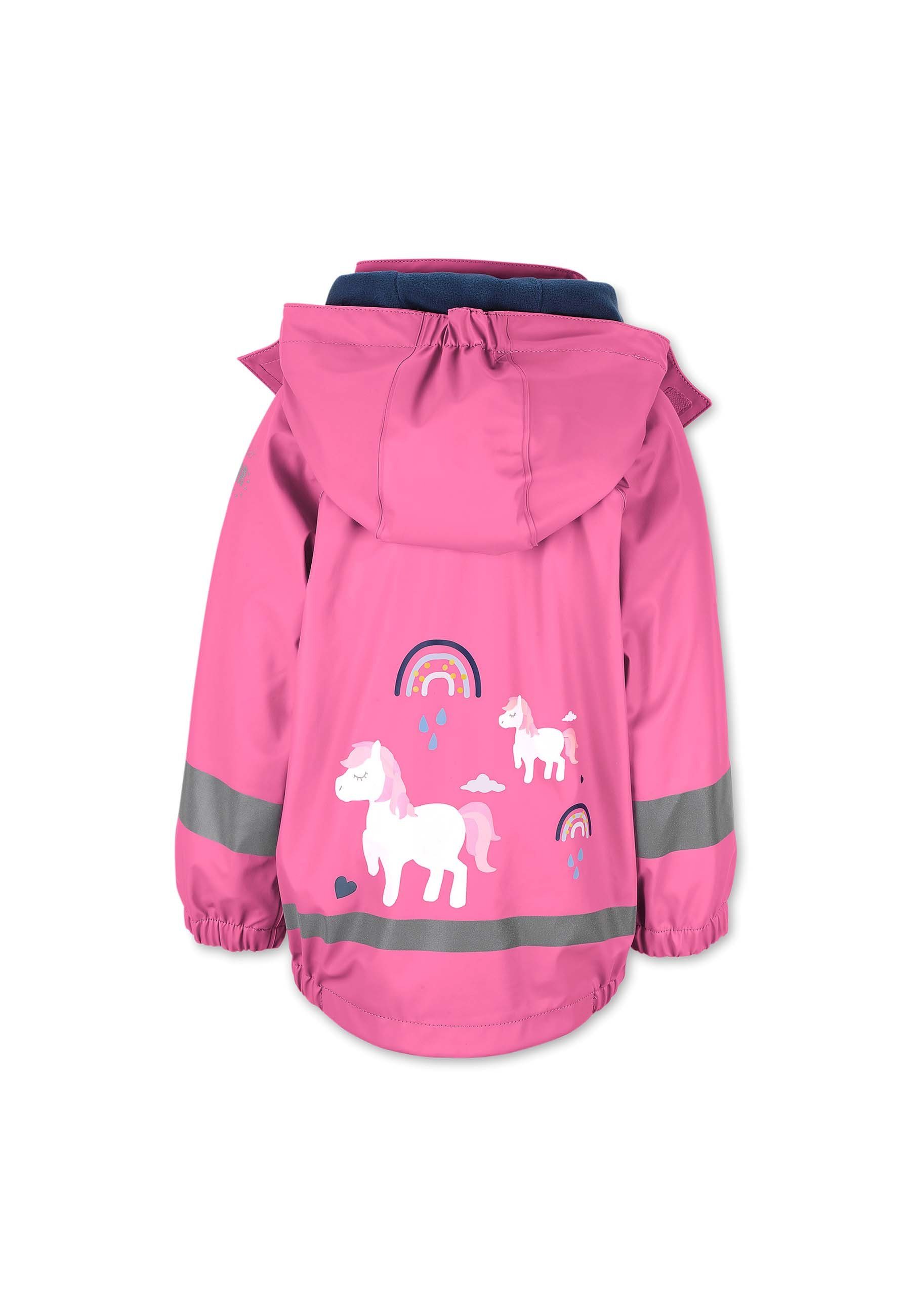 Pony-Print und wasserdicht niedlichem Sterntaler® mit - Gummistiefel Fleece-Innenjacke 3-in-1 mit Regenjacke Regenbekleidung - Mädchen Regenjacke Regenjacke hortensie, Jungen, - Pony Funktionsjacke Kinder Jungs, Innenjacke, Regenjacke mit Regenjacke - Regenjacke Reflektoren