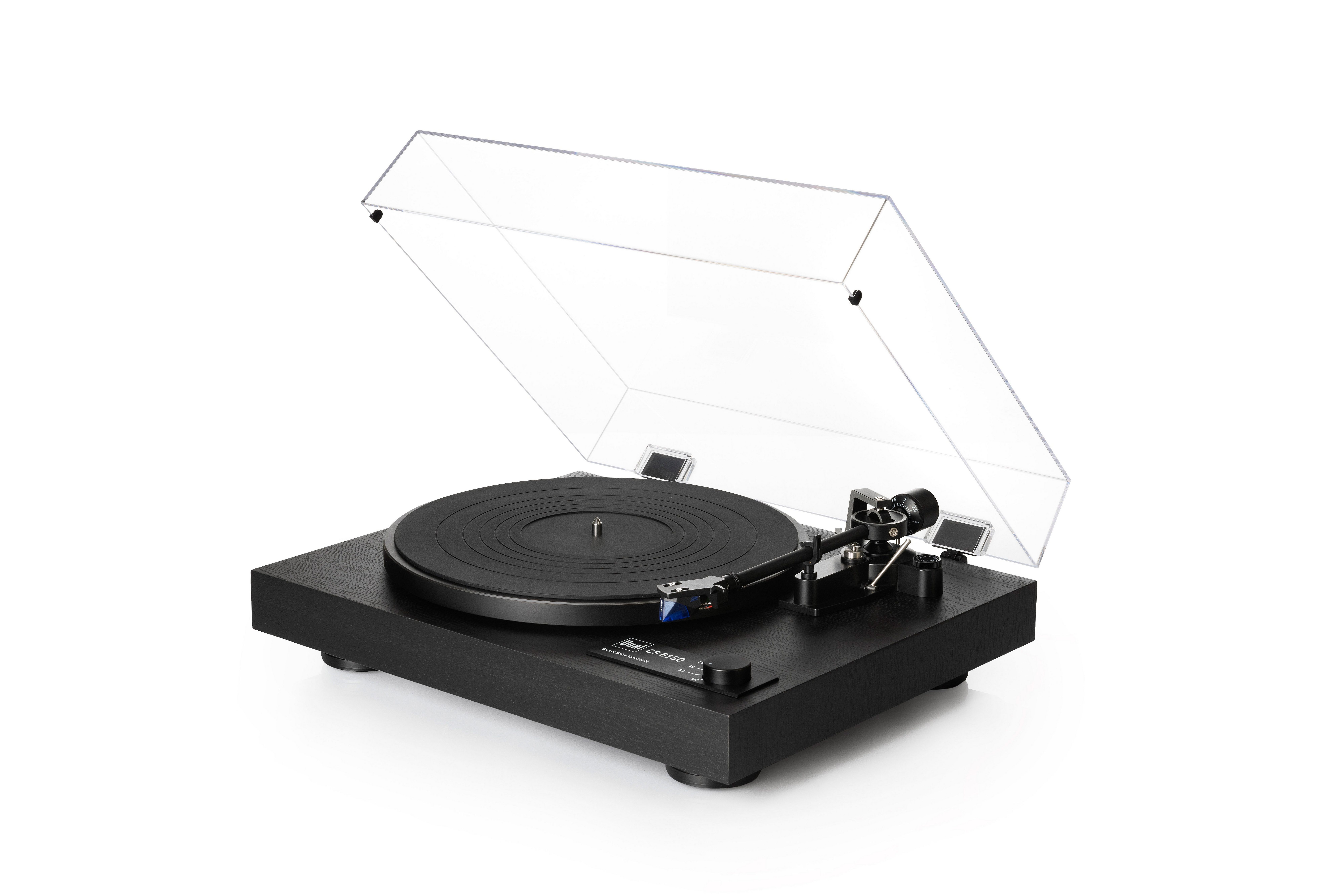 Dual CS 618Q Plattenspieler (Direktantrieb, intergrierter Phono-Vorverstärker, Manuell, Ortofom OM Blue)