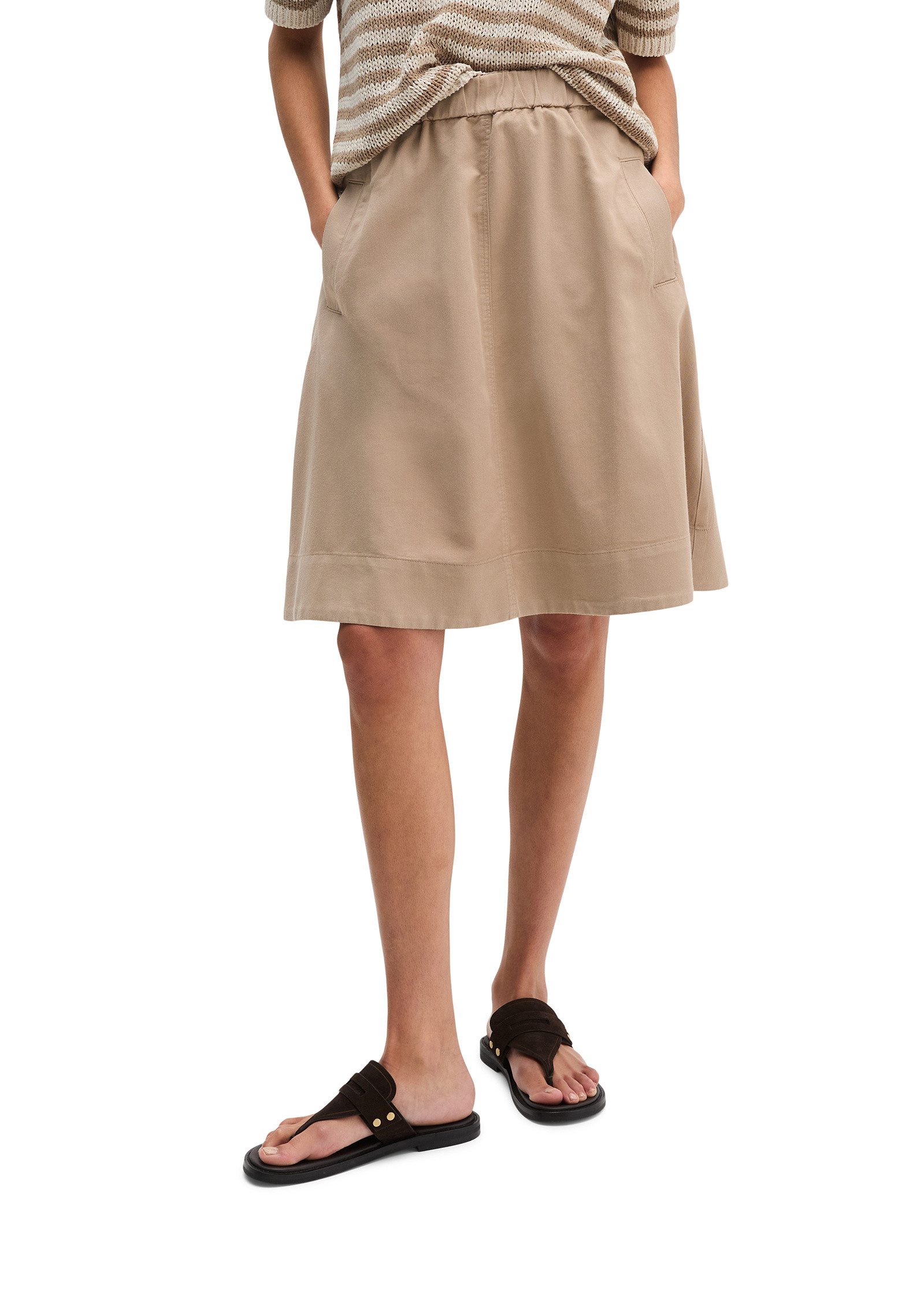 Marc O'Polo Webrock aus Organic Cotton-Lyocell-Leinen-Mix günstig online kaufen