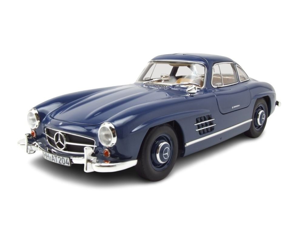 Norev Modellauto Mercedes 300 SL Flügeltürer W198 1954 blau, Maßstab 1:18