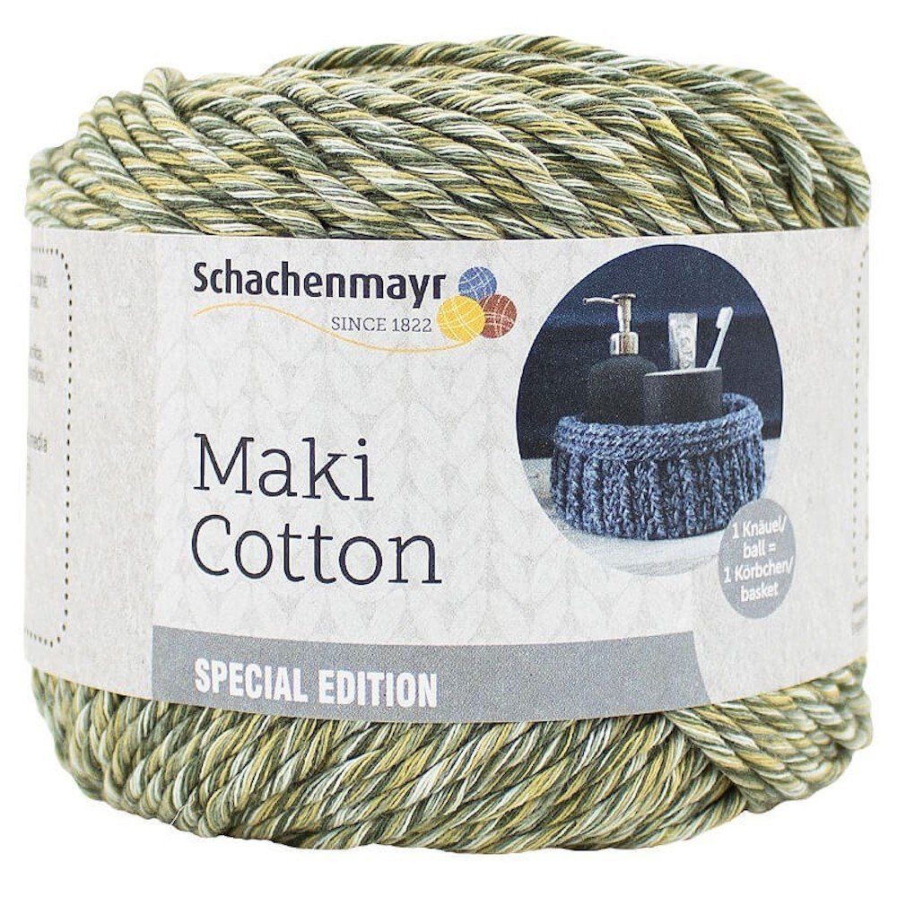 Cotton, 150g/135m 00080 Schachenmayr - olive Dekofigur Maki Baumwollgarn mouliné