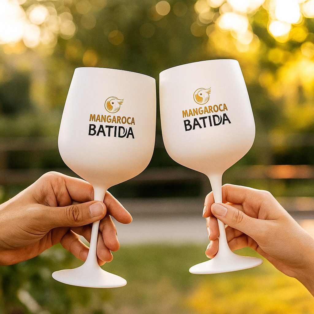 Ballon Gläser-Set Mangaroca Batida 2er Set – Weiße mattierte Cocktailgläser – 2 Stück