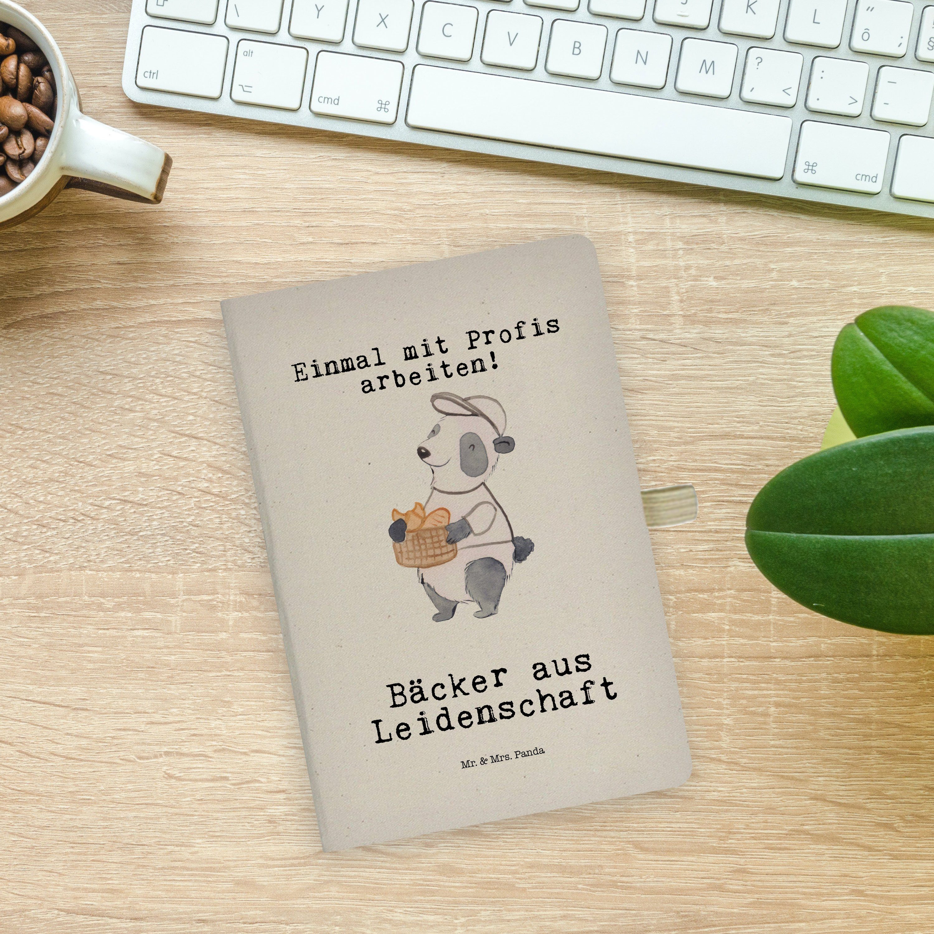 & Mrs. Mitarbeiter, Panda - Mr. Bäcker Mrs. Panda Mr. Geschenk, - Rente, & Leidenschaft Transparent aus Notizbuch