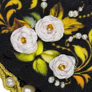 Riolis Kreativset Riolis Schmuck-Bastelset "Anhänger Weiße Rose", Zählmuster, (embroidery kit by Marussia)