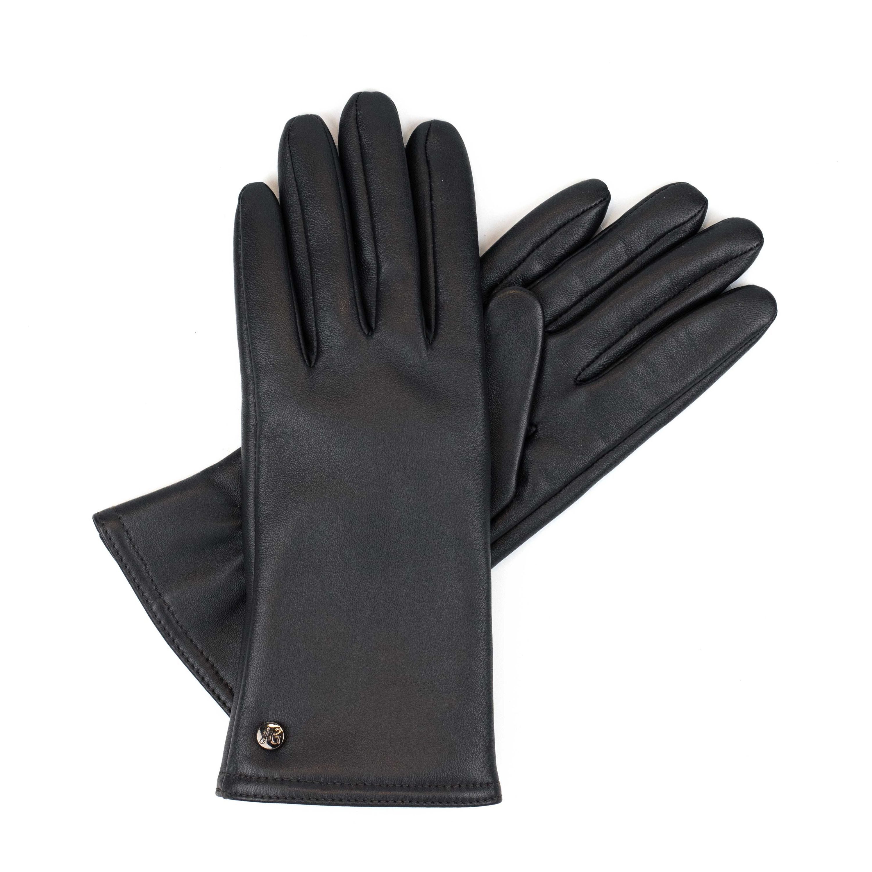 Hand Gewand by Weikert Lederhandschuhe LIZ - Haarschaf Lederhandschuhe mit Kaschmir - Wolle Fütterung