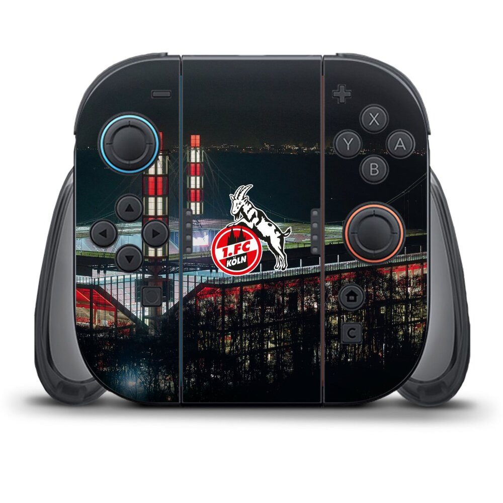 DeinDesign Konsolen-Cover 1. FC Köln Stadion Offizielles Lizenzprodukt Köln Stadion Nacht, Nintendo Switch 2 Controller Skin Aufkleber Sticker Folie