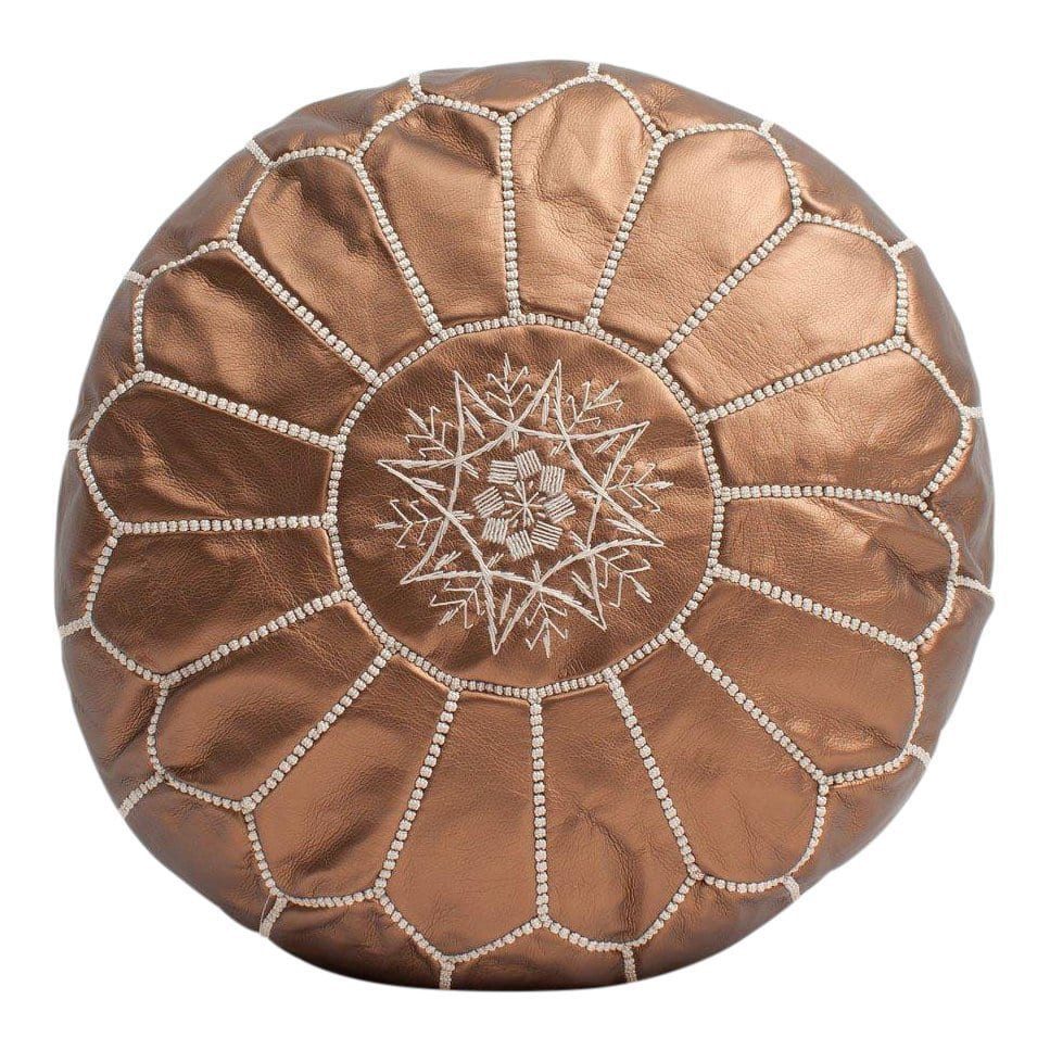 ALMADIH Pouf Leder Pouf Marokkanischer Echtleder günstig online kaufen