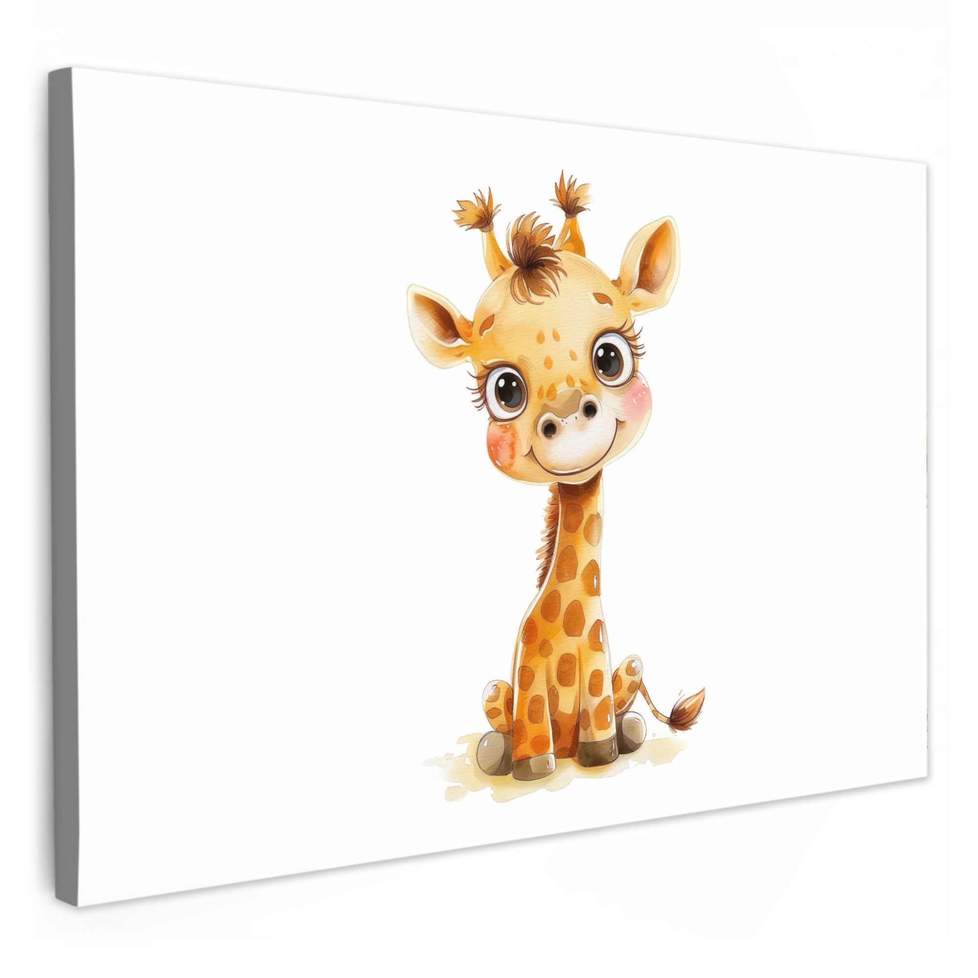 OneMillionCanvasses® Leinwandbild Giraffe - Tierbaby - günstig online kaufen