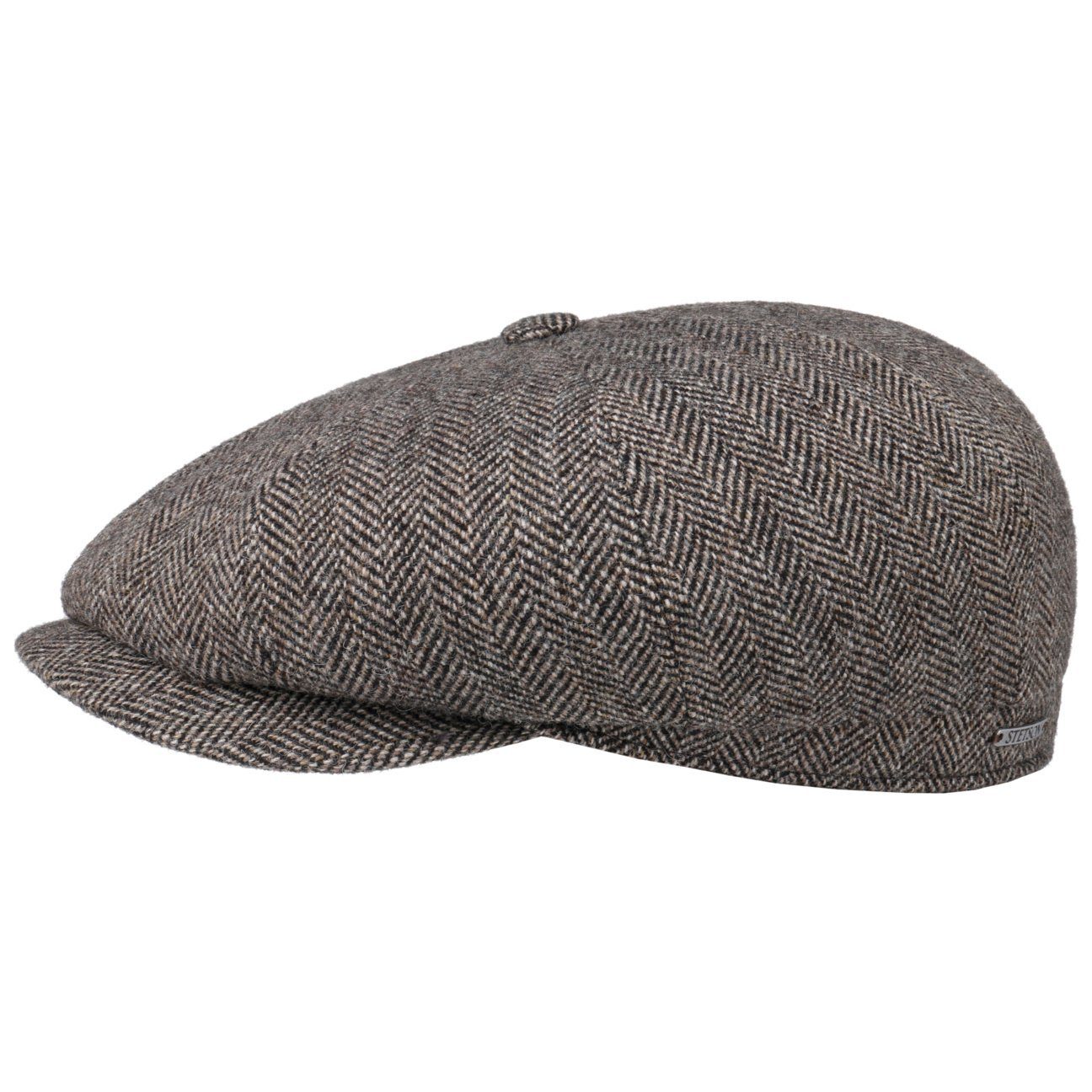 dunkelbraun (1-St) EU Cap the Made Schirmmütze Flat mit in Stetson Schirm,