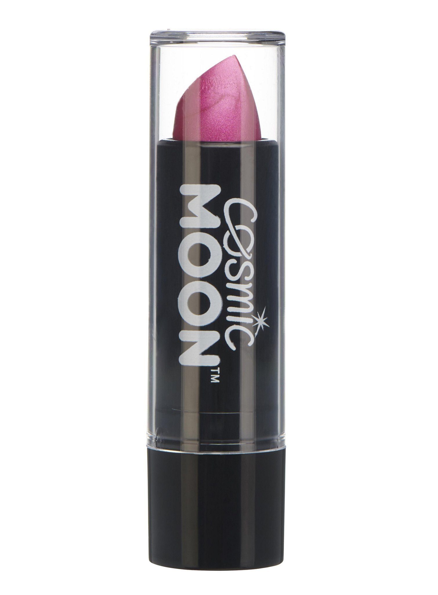 Smiffys Lippenstift Cosmic Moon Metallic Lippenstift pink, Metallisch schimmernder Lippenstift für einen aufregenden Look zu Fas