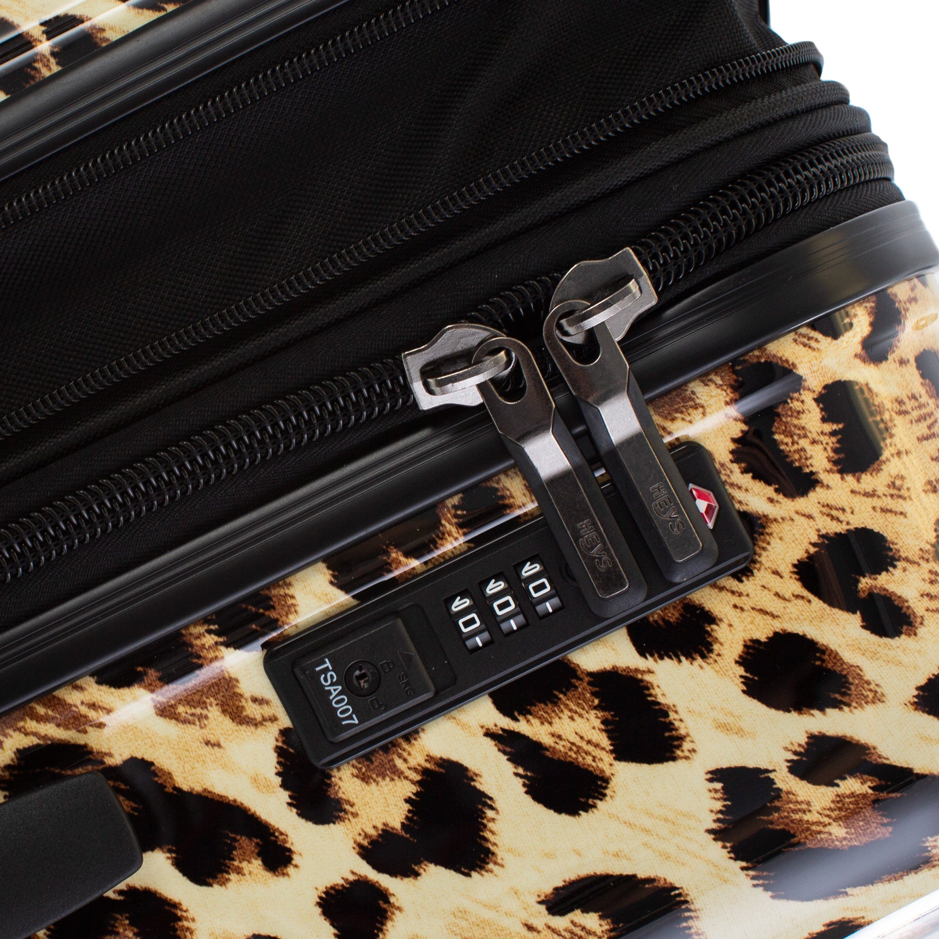 Heys Hartschalen-Trolley Leopard, 53 cm, Leopard 4 mit Rollen, Brown Volumenerweiterung