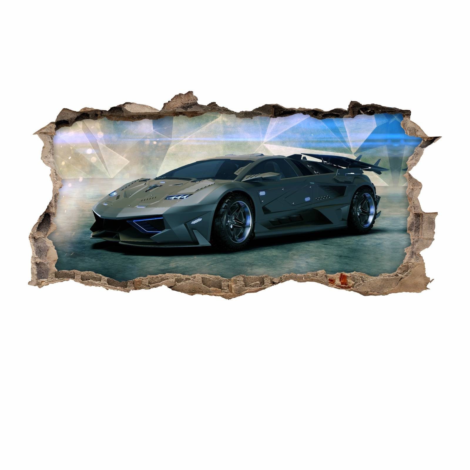 nikima Wandtattoo 106 Wandtattoo Sportwagen schwarz - Loch in der Wand - 75 günstig online kaufen