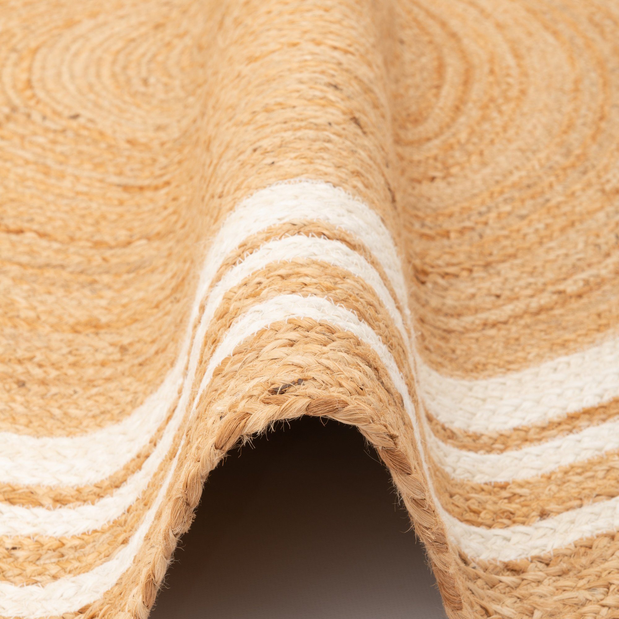 Pergamon Sisalteppich Naturfaser Teppich Jute Salsa Streifen Rund, Rund, Höhe: 8 mm – Bild 3 von 5