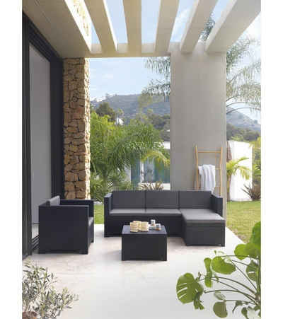 Shaf Gartenlounge-Set Shaf Loungeset Manhattan - Rattanoptik, wetterfest, Garten, Outdoor