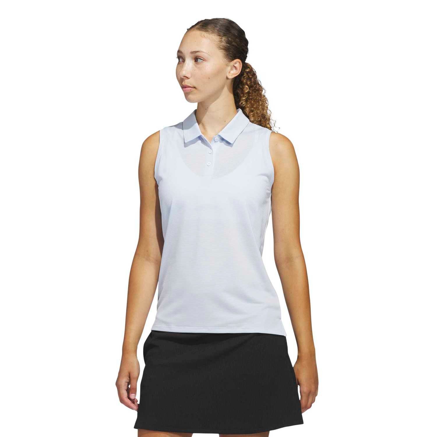 adidas Sportswear Poloshirt Adidas Golf Polo Ottoman Sleeveless Hellblau Damen