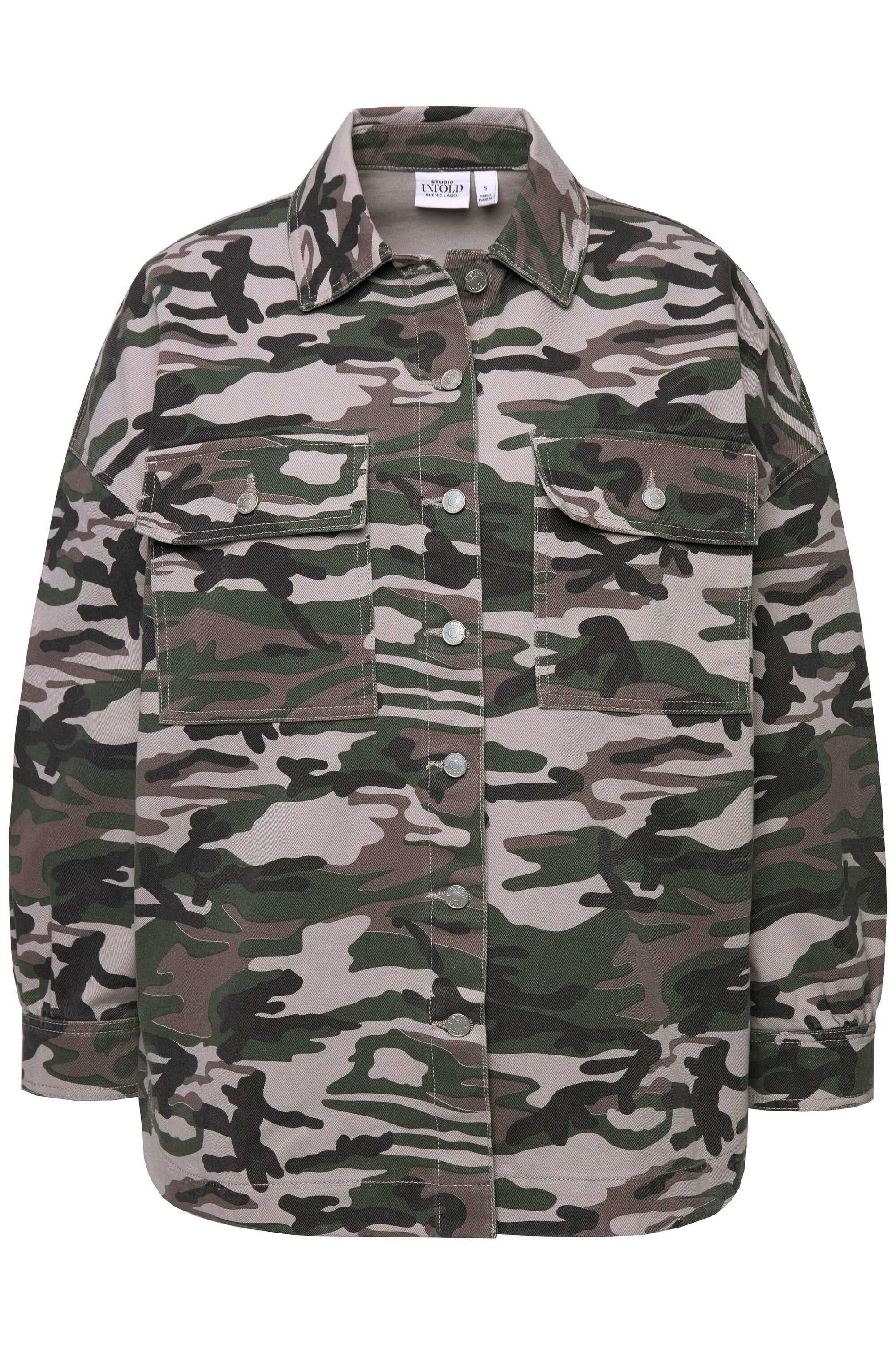 Studio Untold Hemdbluse Hemd oversized Camouflage günstig online kaufen