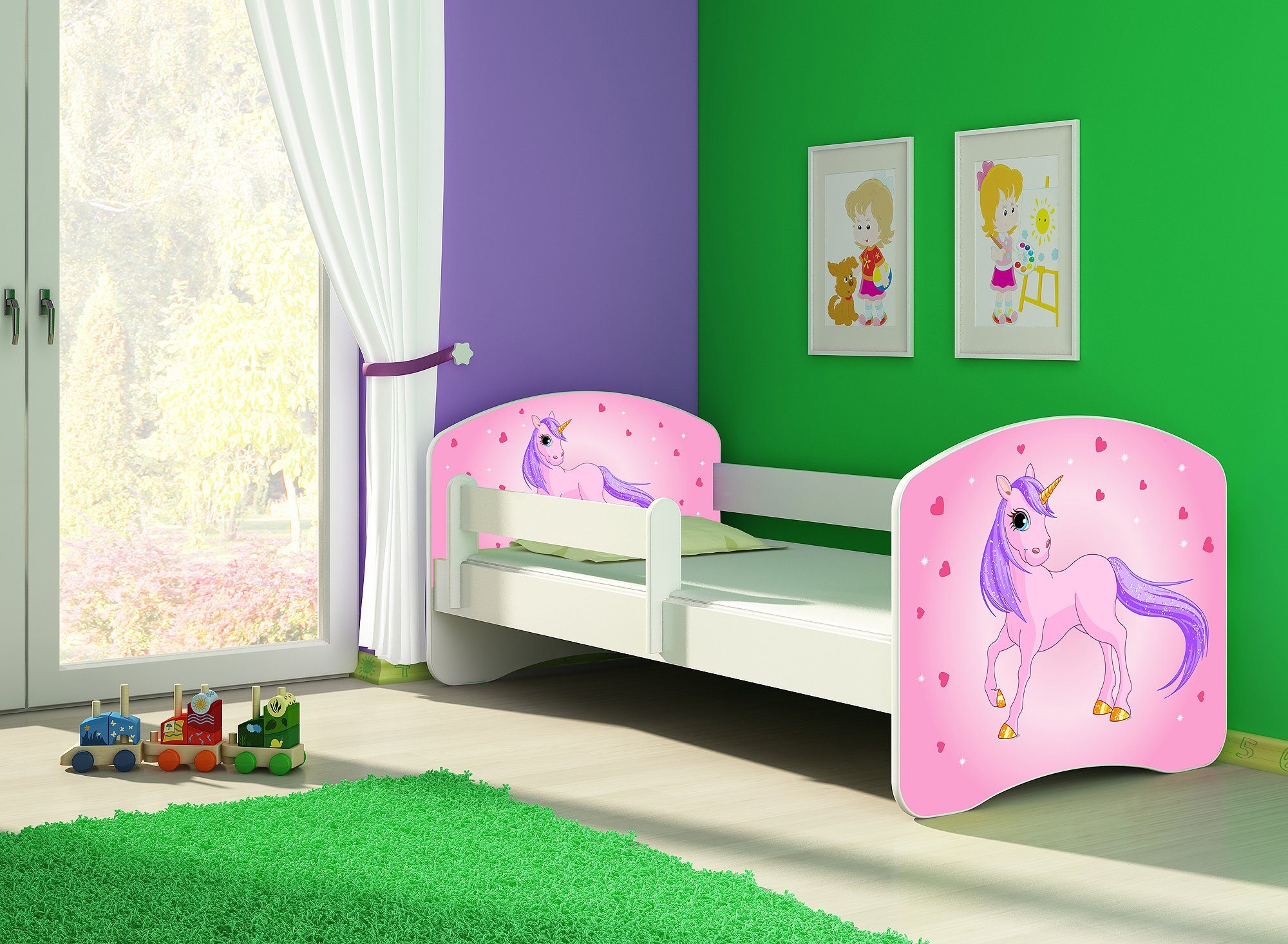 Clamaro Kinderbett (Kinderbett, Babybett 70x140, 80x160, günstig online kaufen
