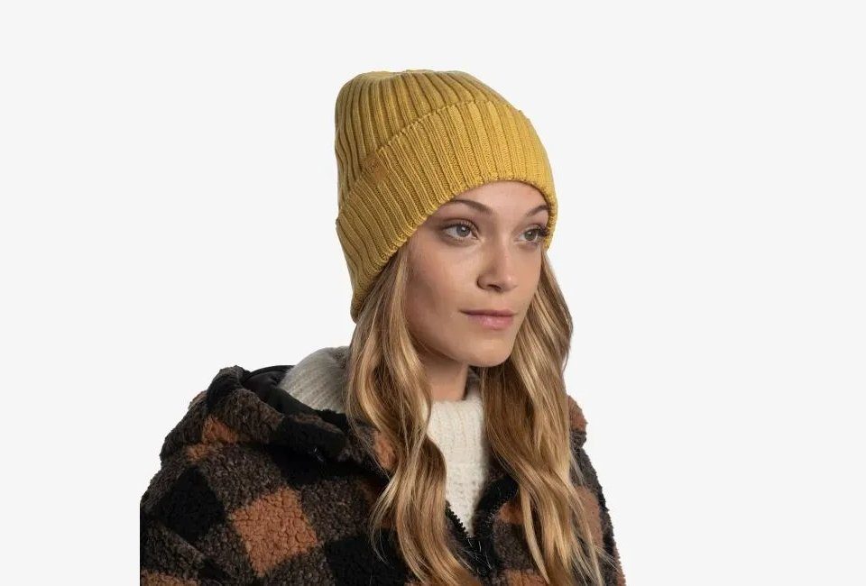 Buff Beanie Knitted Beanie NORVAL HONEY 120