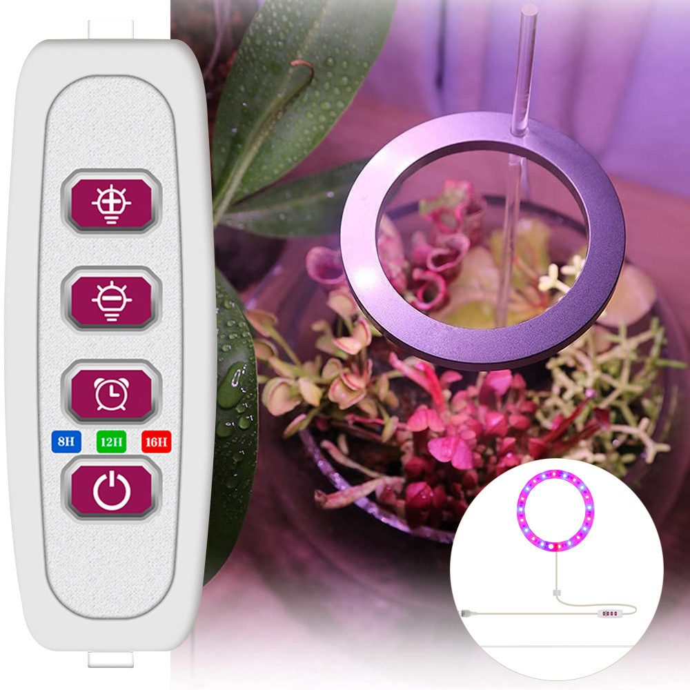 MUPOO Pflanzenlampe LED Pflanzenlampe, Timer Pflanzenlicht, 20-80 LEDs Pfla günstig online kaufen