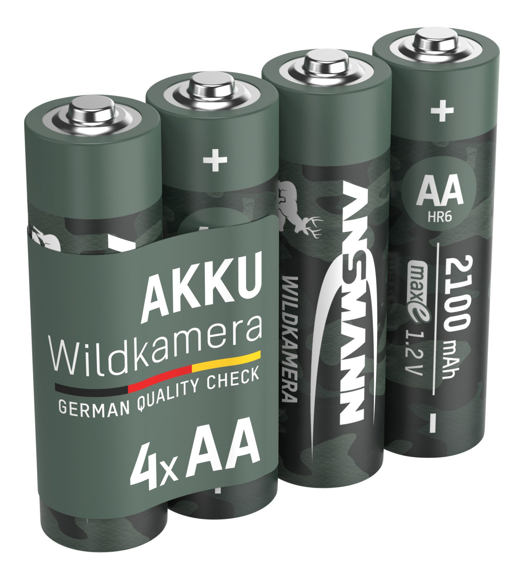 Wildkamera Akku AA 2100 mAh Ni-MH, 4 Stück Akku