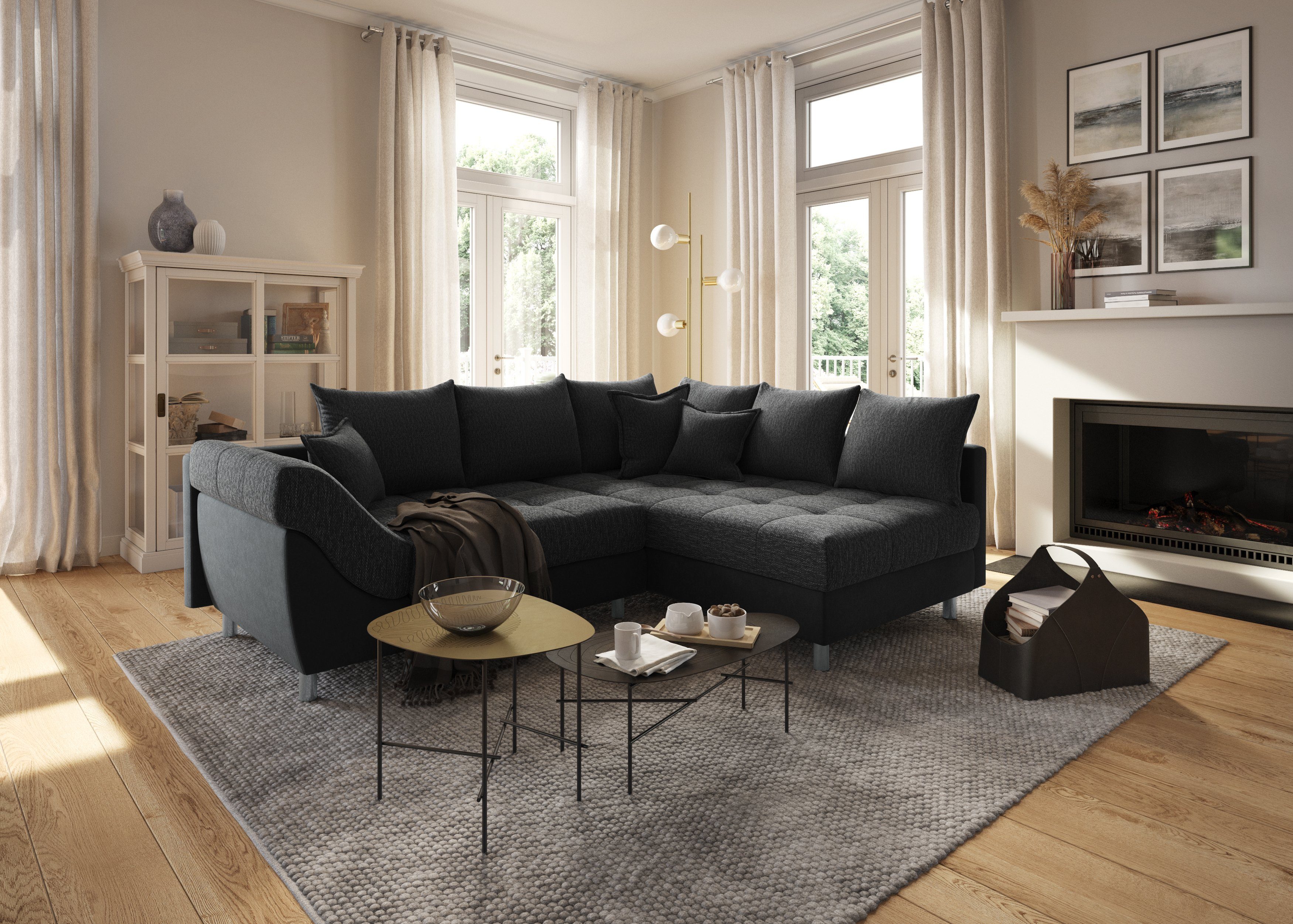 COLLECTION AB Ecksofa Joseli, inklusive Federkern, Recamiere links oder rechts montierbar | Ecksofas