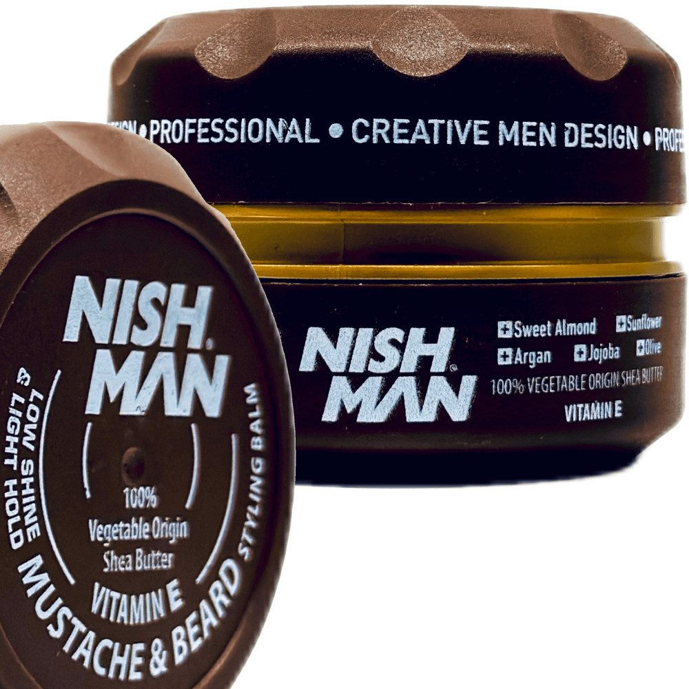 Nishman Bartbalsam Nishman - Styling Beard Balm - Bartbalsam 100 Ml, 1-tlg., Leichter Halt, leichter Glanz, mit Sheabutter, Jojoba- & Arganöl