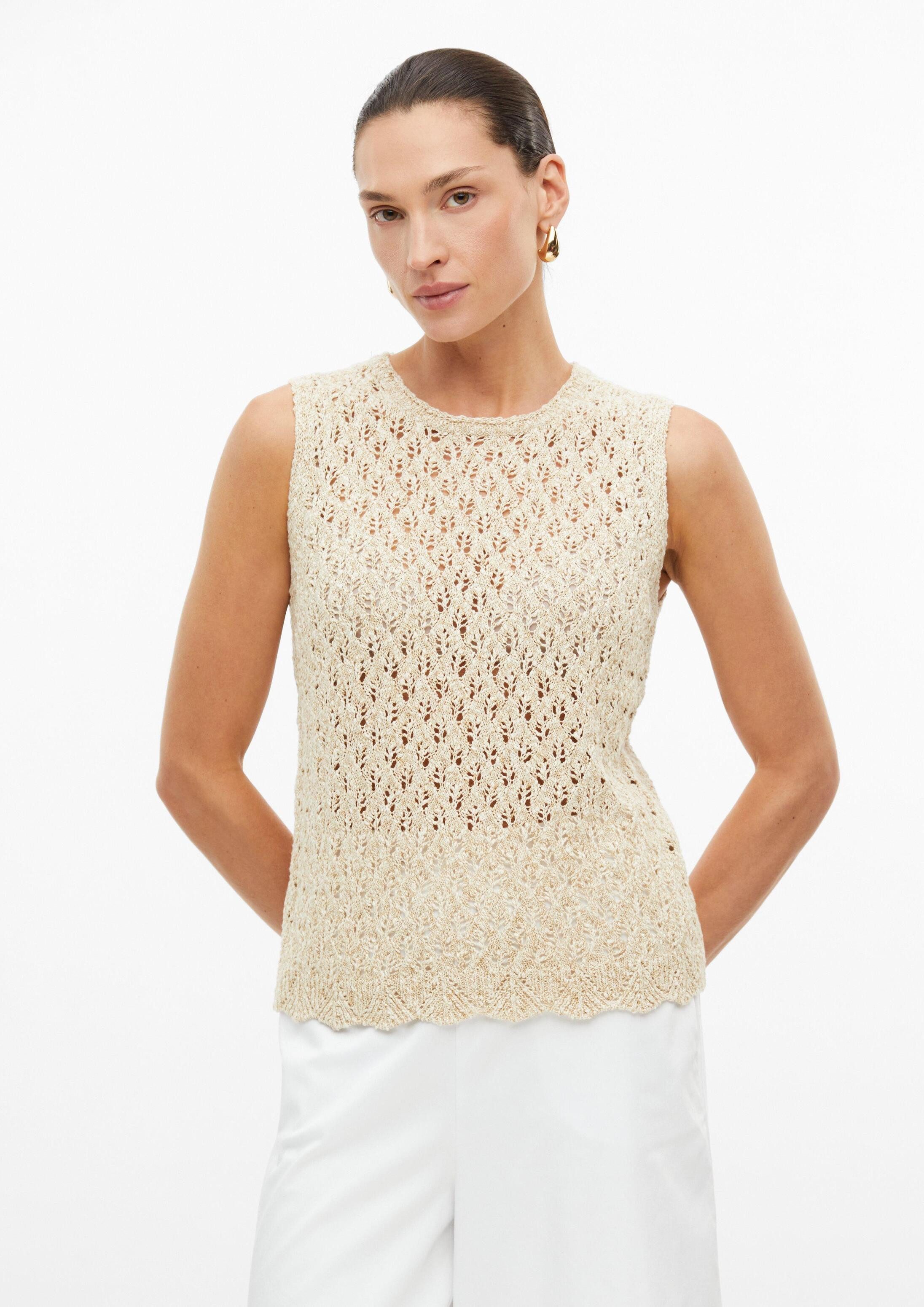 s.Oliver Rundhalspullover Strickpullunder Stricktop mit Ajourmuster