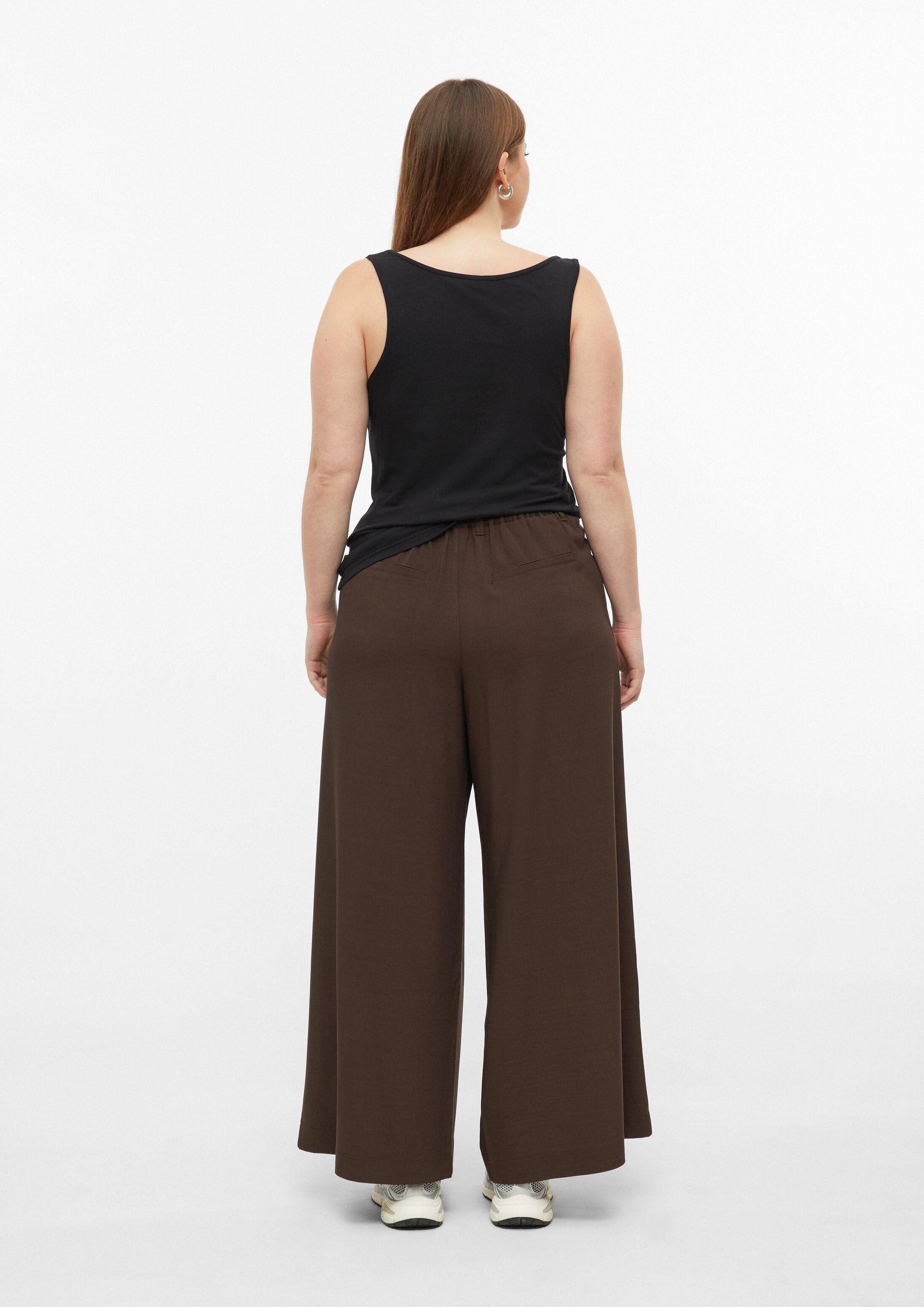 QS Chinos Hose Bundfaltenhose mit weitem Bein