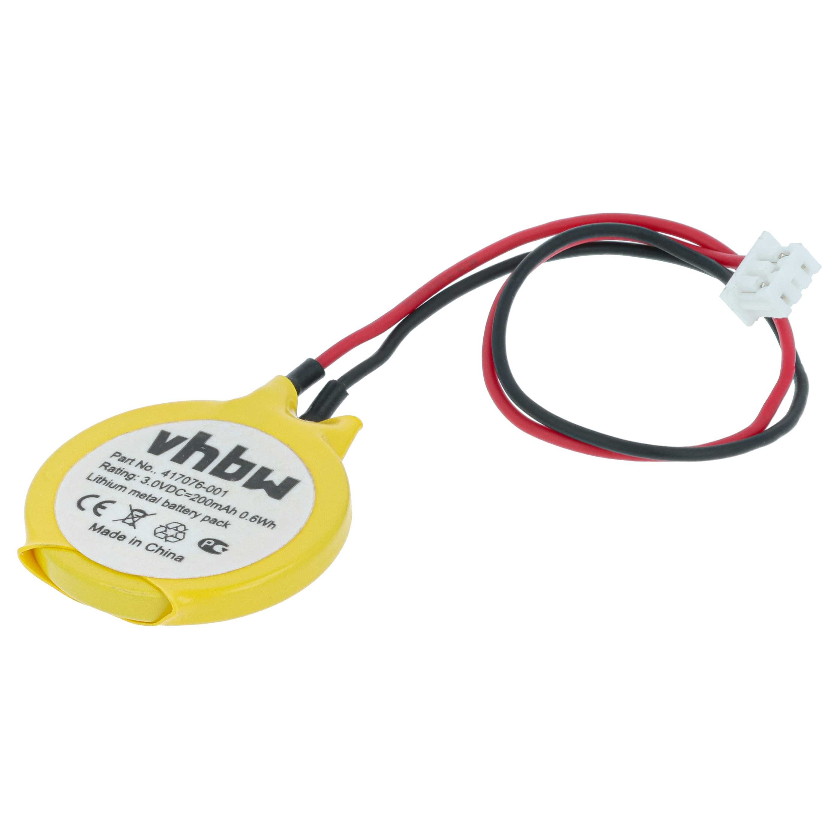 vhbw Batterie passend für Acer Apire 3020 Notebook, Netbook (200 mAh, 3 V, Akku Batterie Li-Ion 200 mAh (3 V, 1 St), Leistungsfähige Ersatz-Batterie für PC, Laptop, Barcodescanner, Nicht