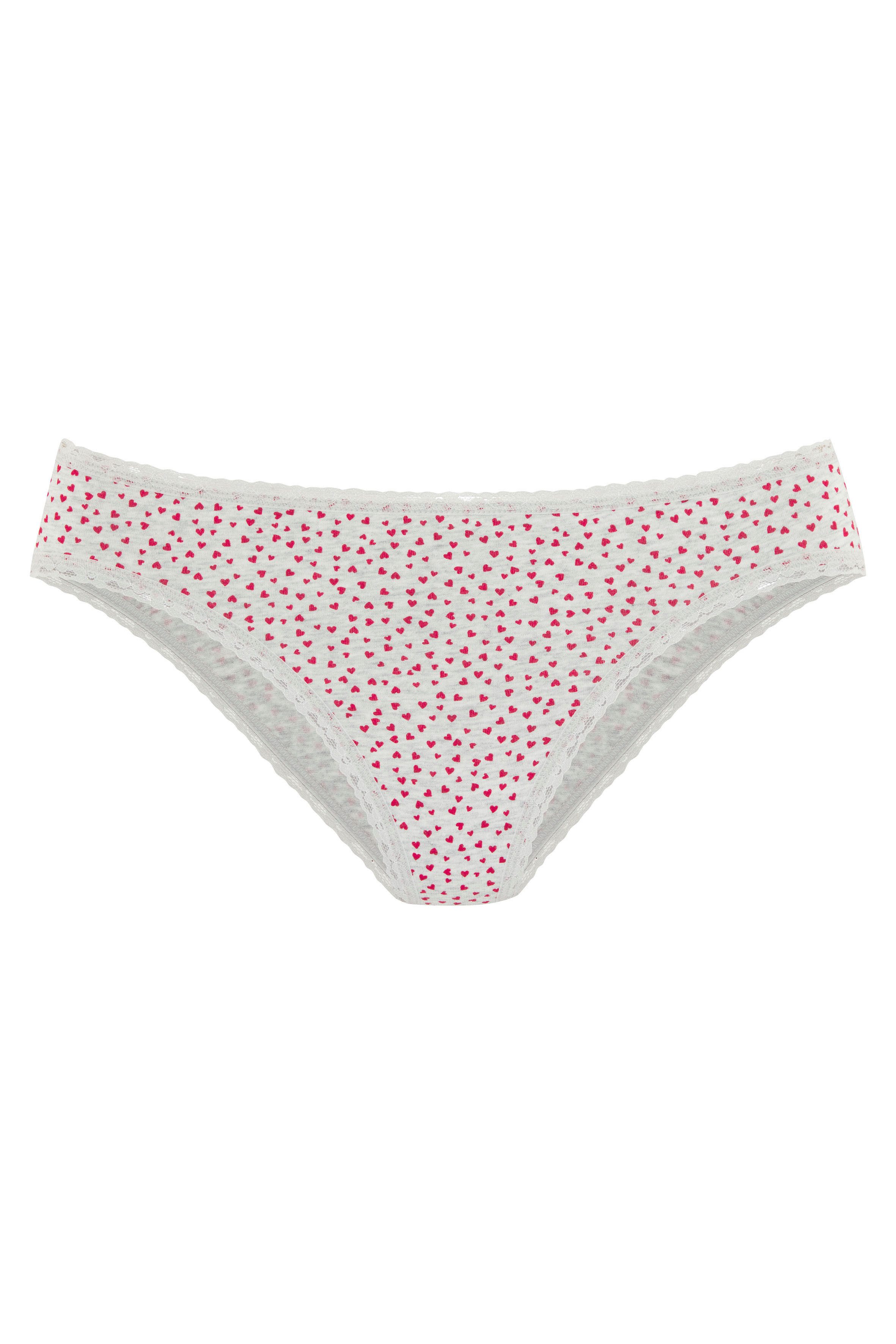 LASCANA Jazz-Pants Slips Geschenk Box (5er-Pack) mit süßen Herzchen-Prints und aus elastischer Baumwoll-Qualität – Bild 4 von 5