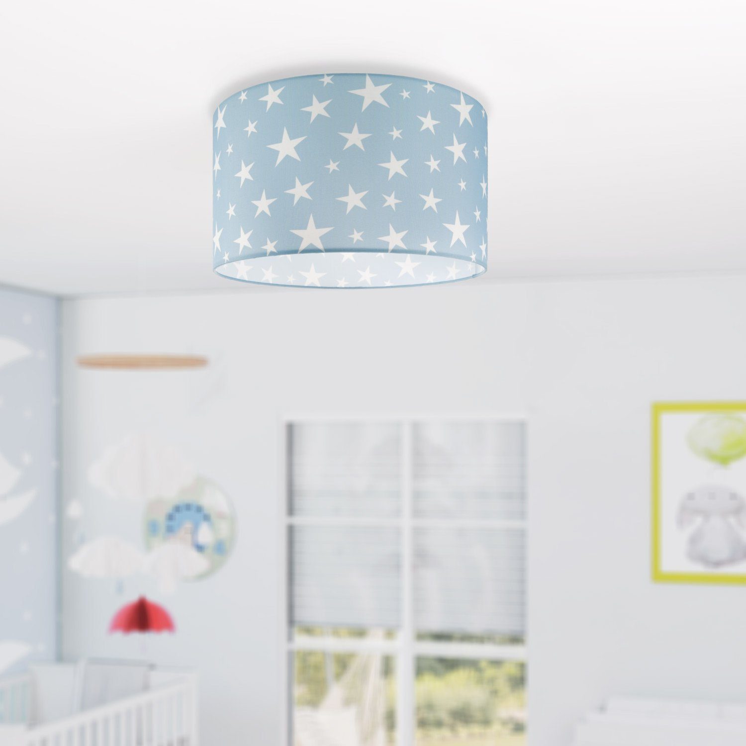Capri Kinderzimmer Kinderlampe Deckenlampe 315, Motiv E27 LED ohne Deckenleuchte Paco Home Sternenhimmel Leuchtmittel,