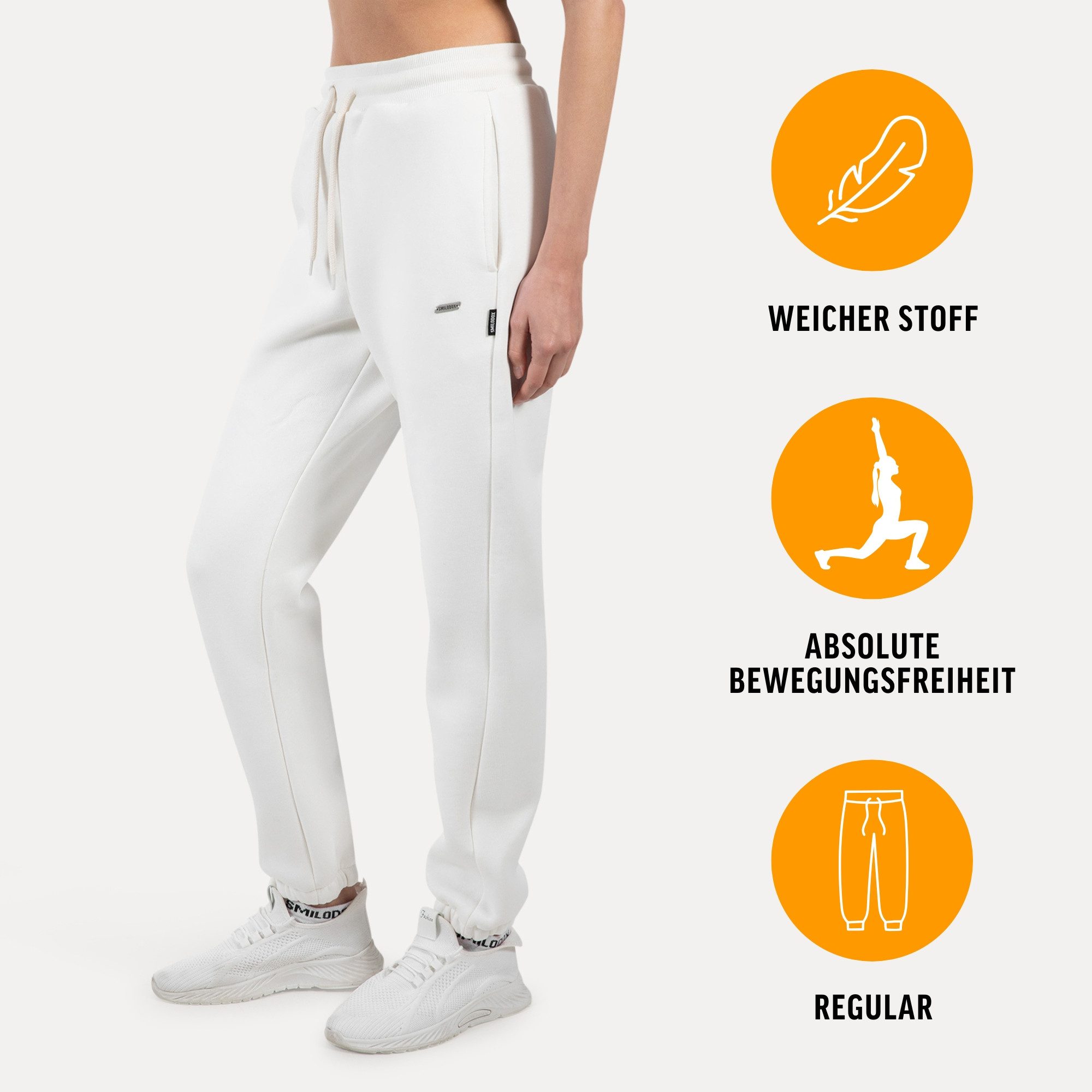 Smilodox Jogginghose Laurena, Regular Fit Sweathose mit Kordelzug am Bund, günstig online kaufen