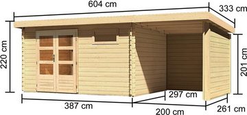 Karibu Gartenhaus Bastrup 8, BxT: 605x333 cm, (Set)