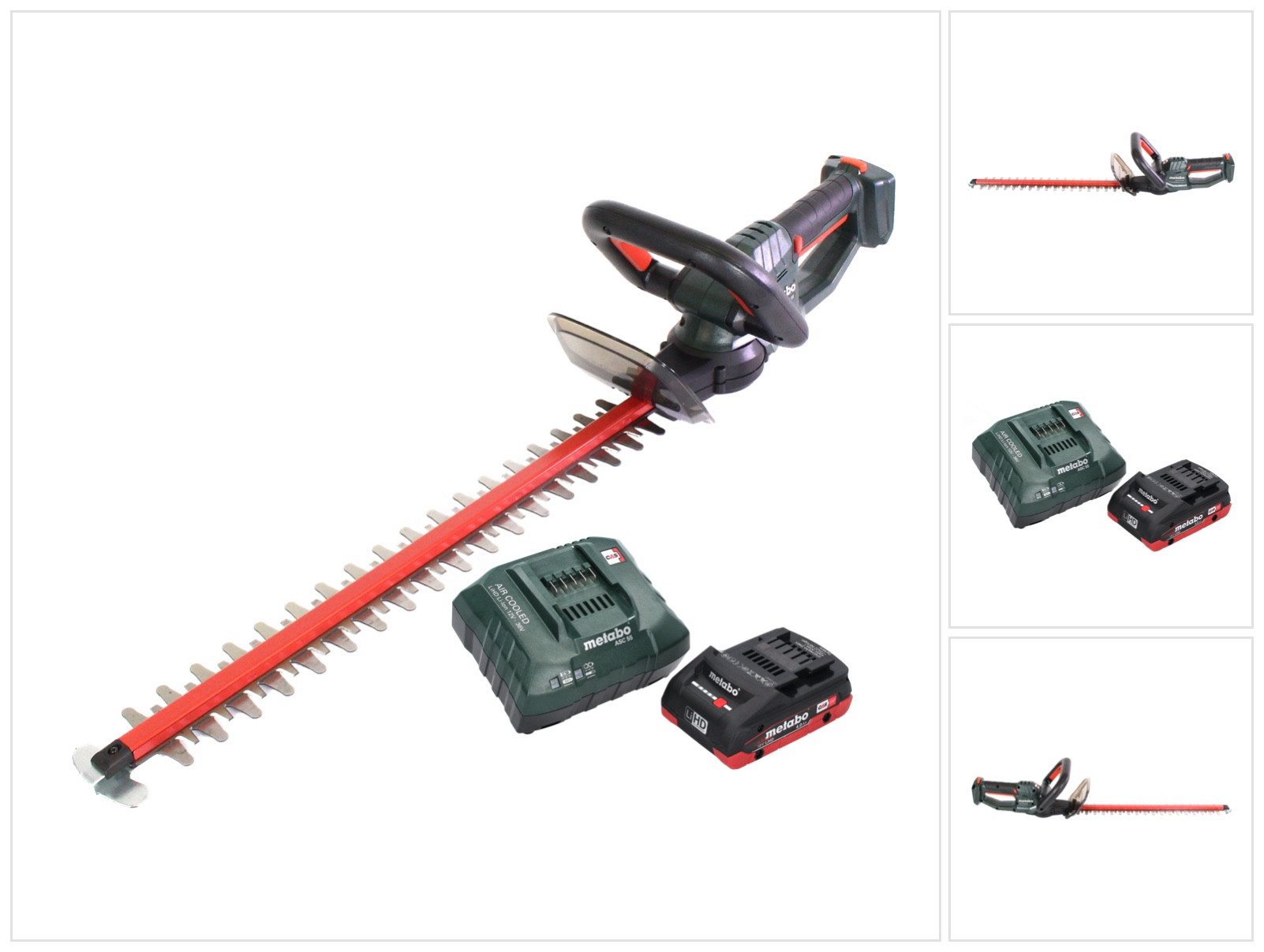 metabo Akku-Heckenschere HS 18 LTX 55 18 V 53 cm + 1x Akku 4,0 Ah + Ladegerät