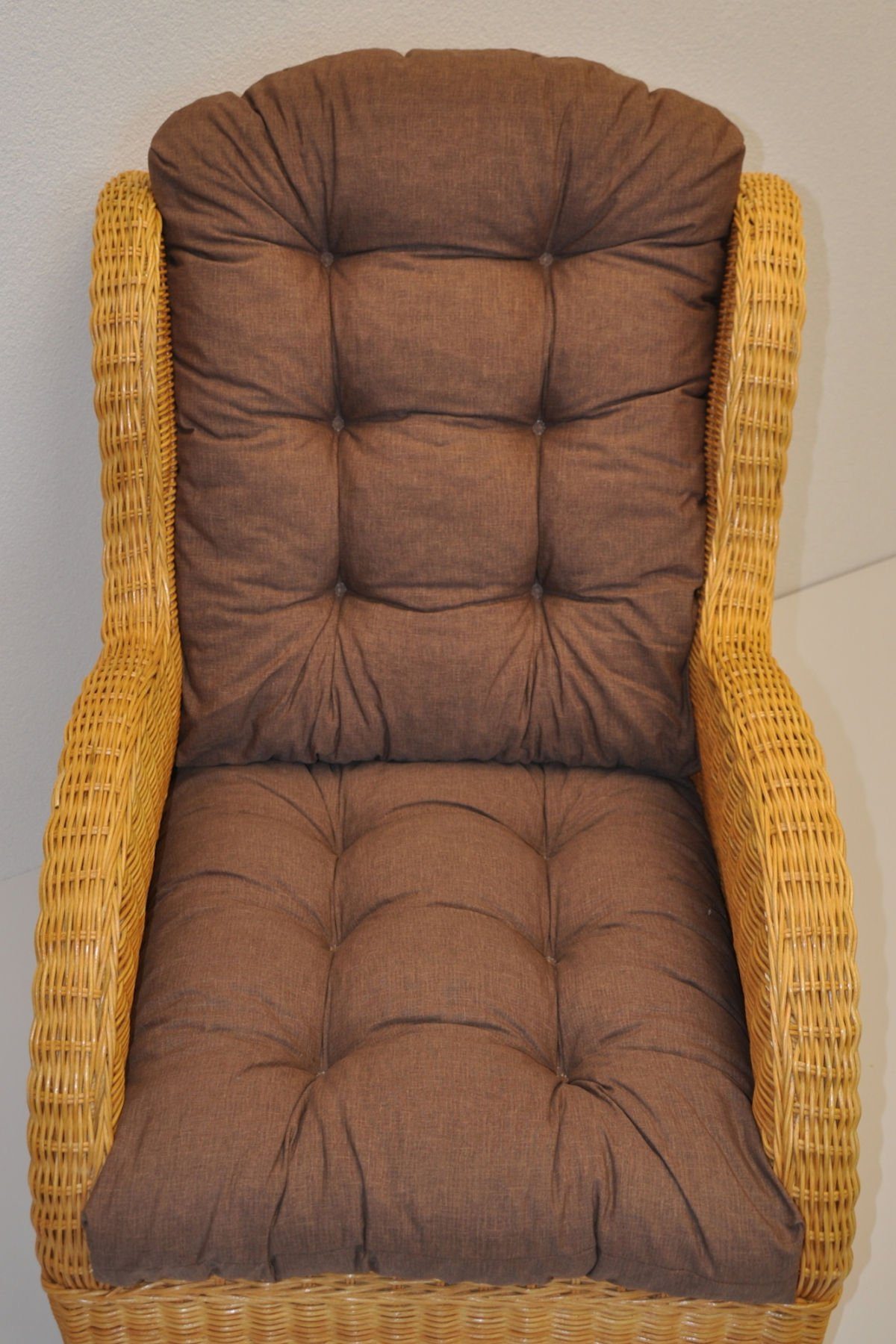 Rattani Sesselauflage Polster Kissen für Rattan Ohrensessel Rattansessel, D günstig online kaufen