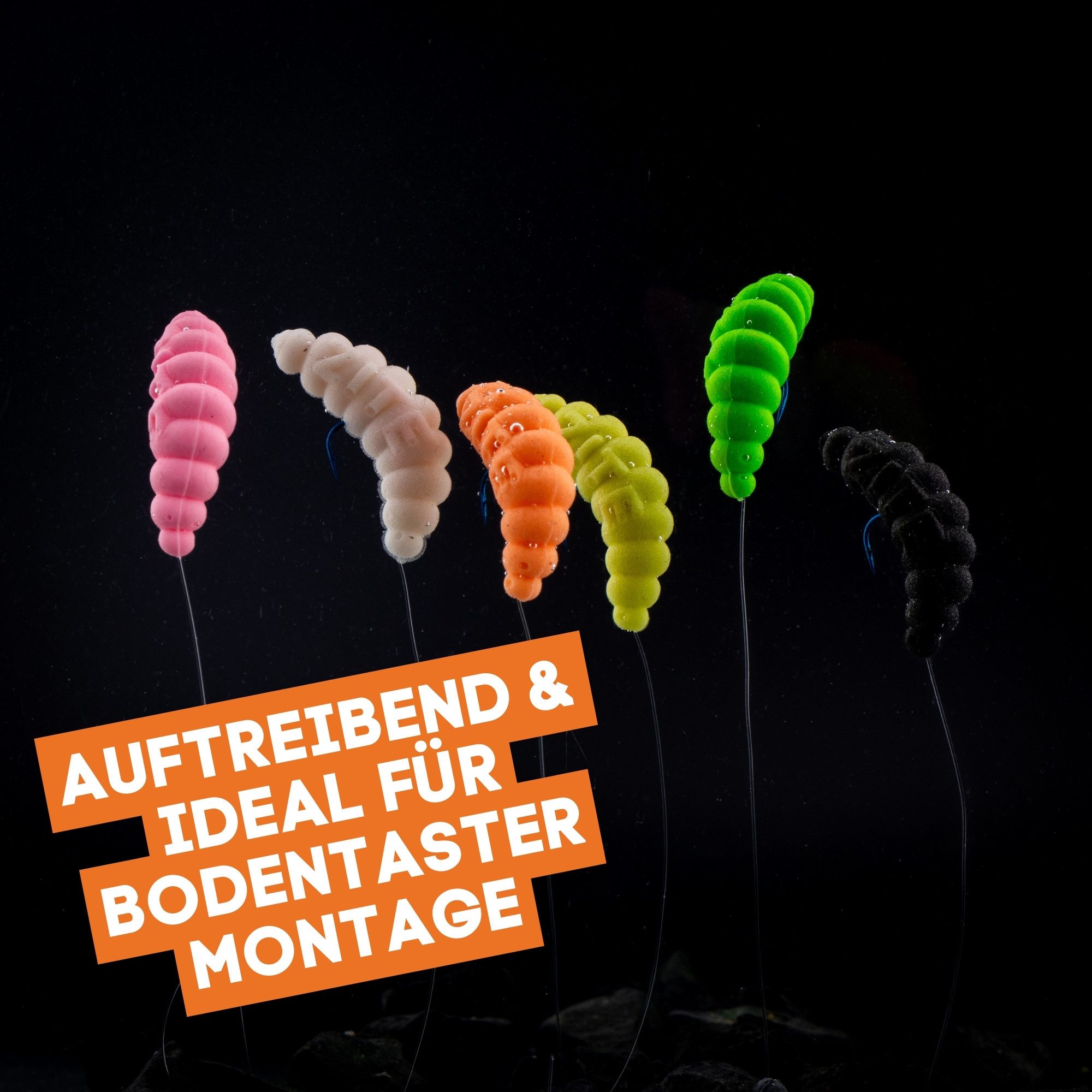 Zite Kunstköder 12x Mighty Mag auftreibend Knoblauch/Käse 2,8cm Bienenmade